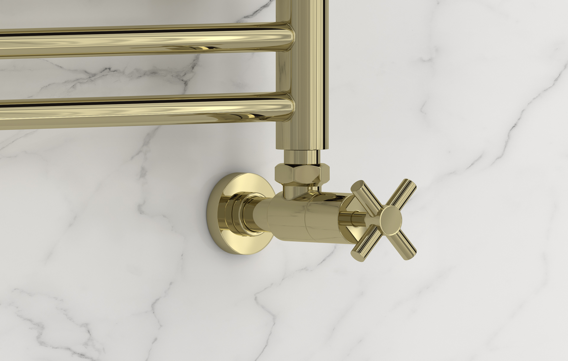 Комплектующие Сунержа DESIGN Вентиль угловой (крест) G 1/2" НР х G 1/2" НР (Шампань)