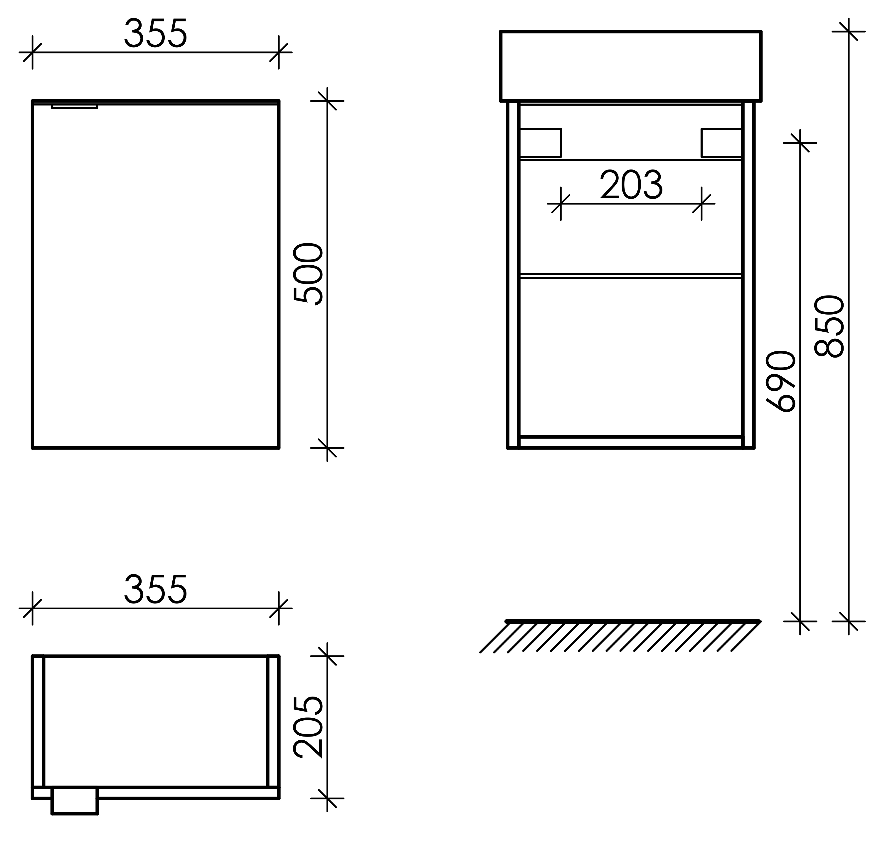 Тумба под раковину Sancos Мини (Mini) MN35EGR 35x20x50 дуб галифакс натуральный - фото 7