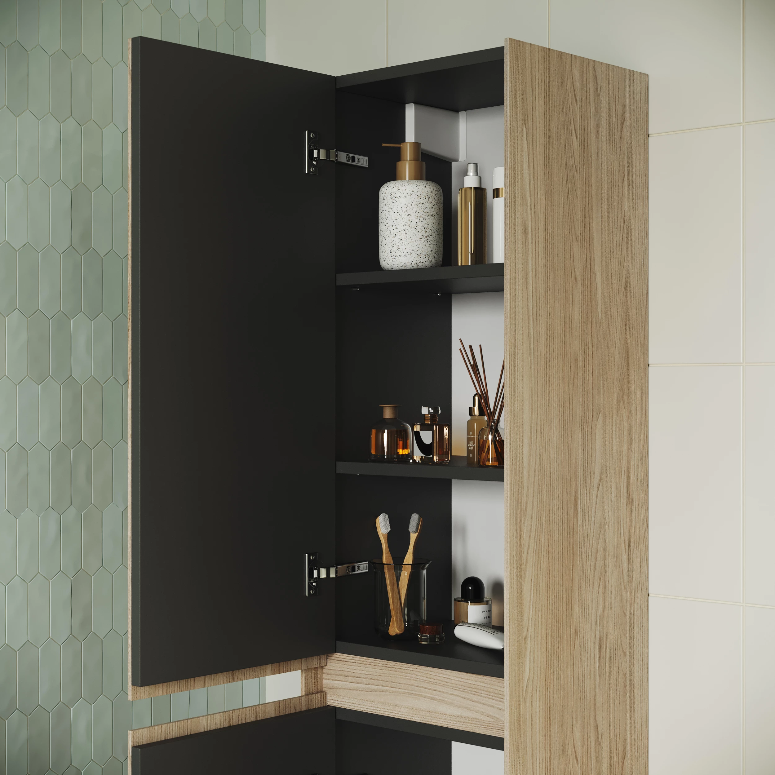 Шкаф-пенал Sancos Сто (Cento) PCN35KE 35x30x160 doha soft