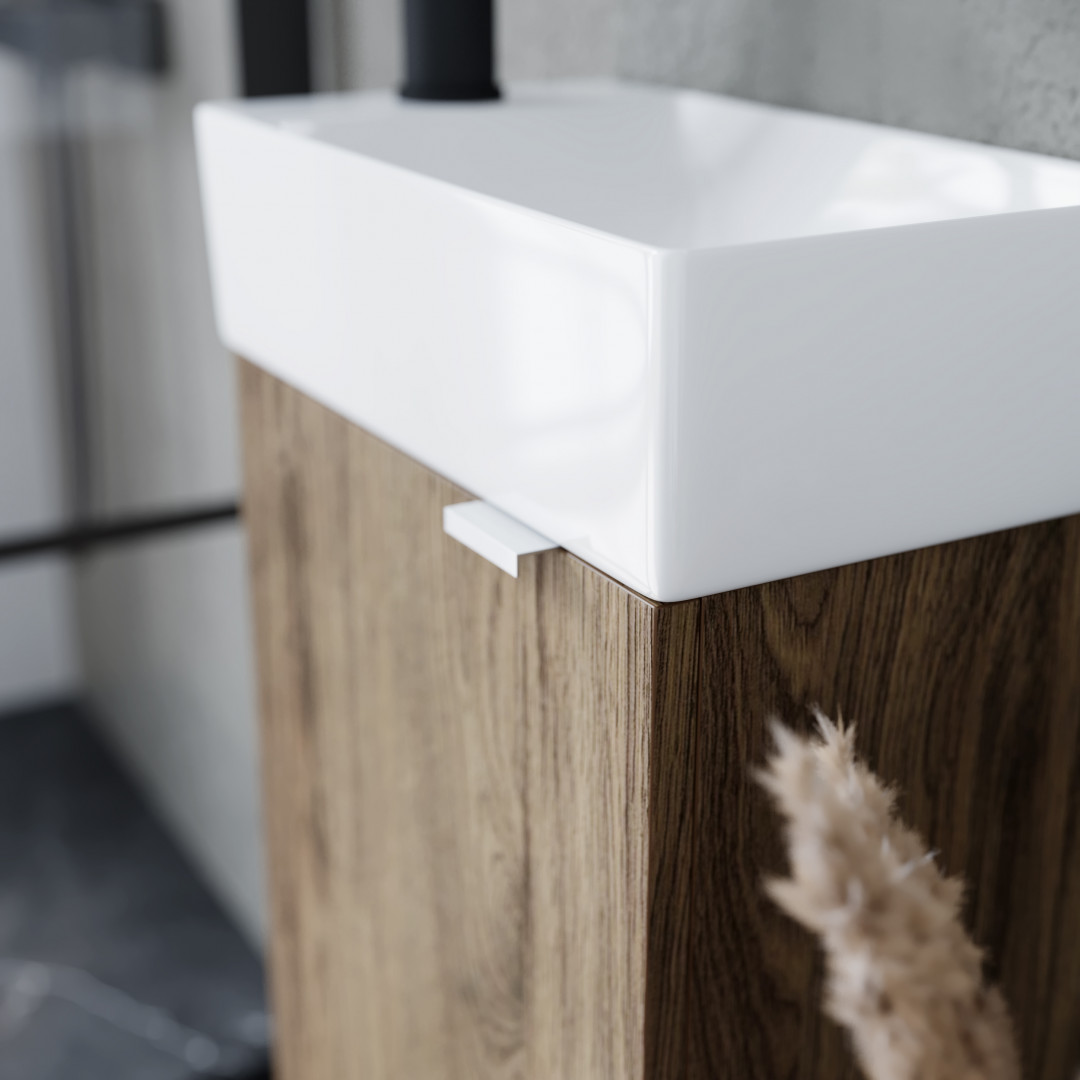 Тумба под раковину Sancos Мини (Mini) MN35ECHL 35x20x50 дуб чарльстон - фото 5