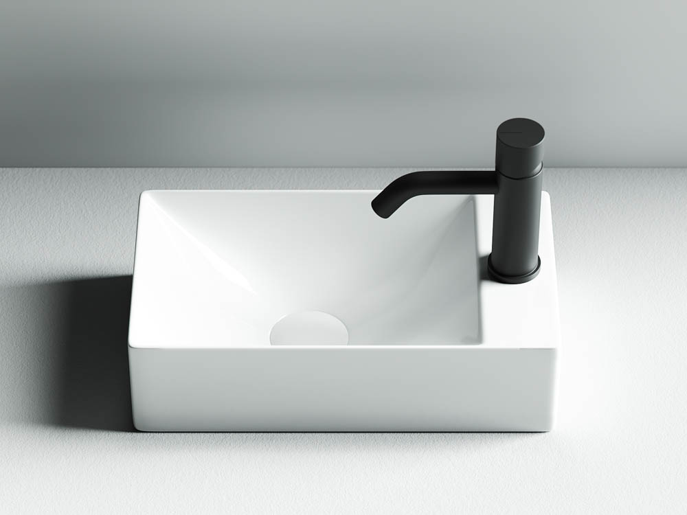 Подвесные раковины Ceramicanova Элемент (Element) CN5007 40x22x10 белый глянцевый