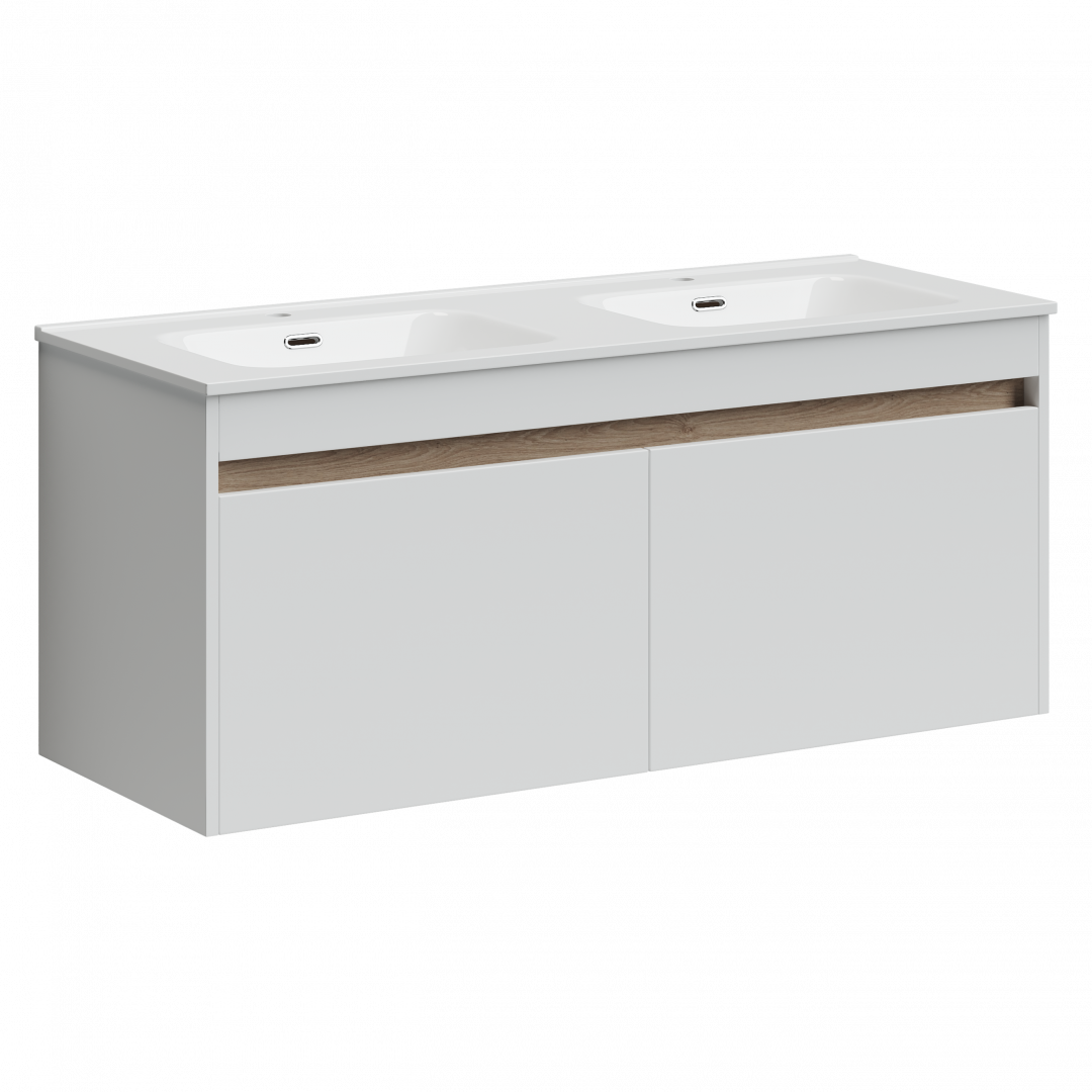 Тумба под раковину Sancos Ум (Smart) SM120-2W 120x45x50 белый глянцевый