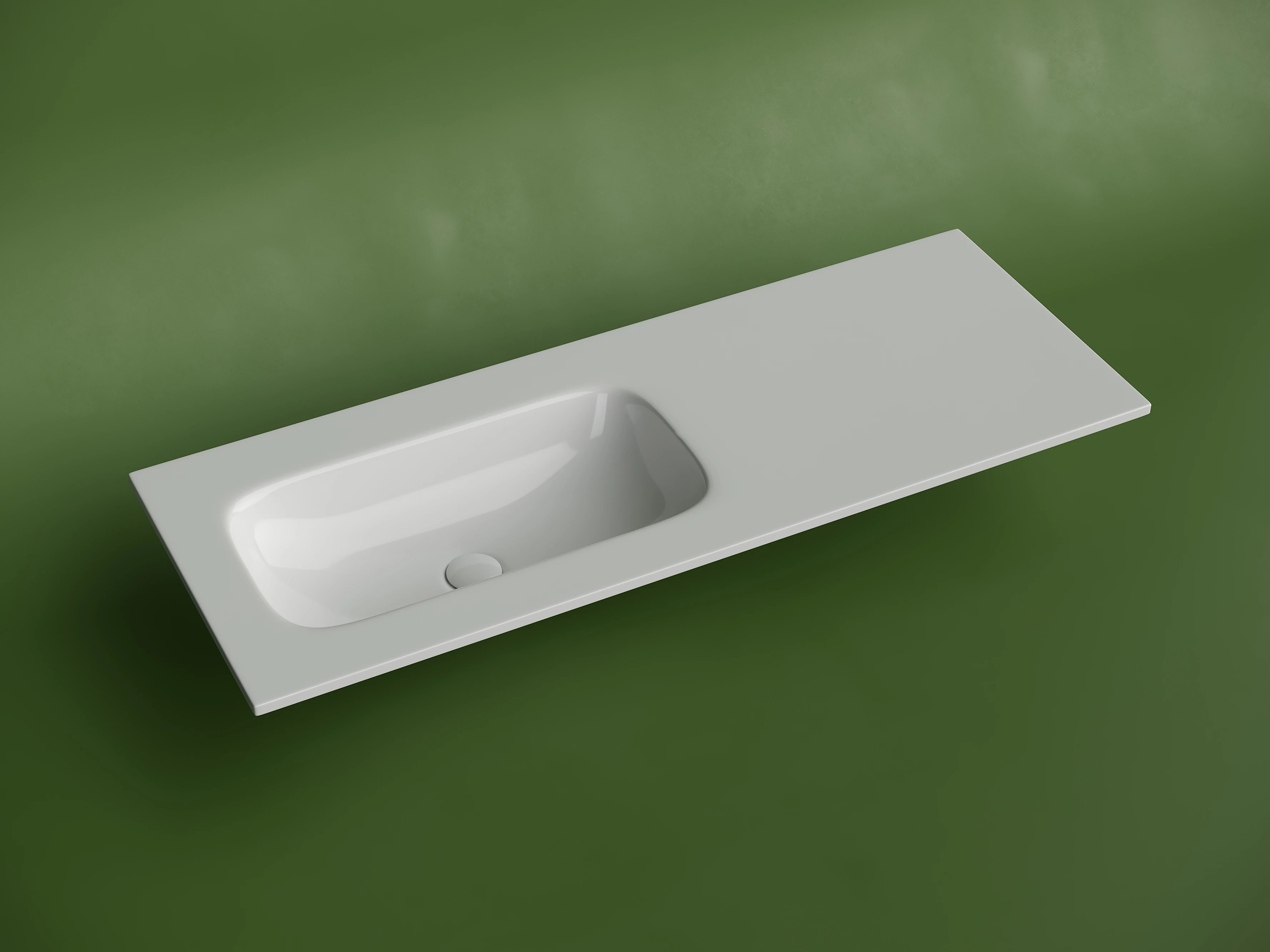 Раковина-столешница Ceramicanova Грация (Grace) CN7020wx 120x14x46 белый глянцевый