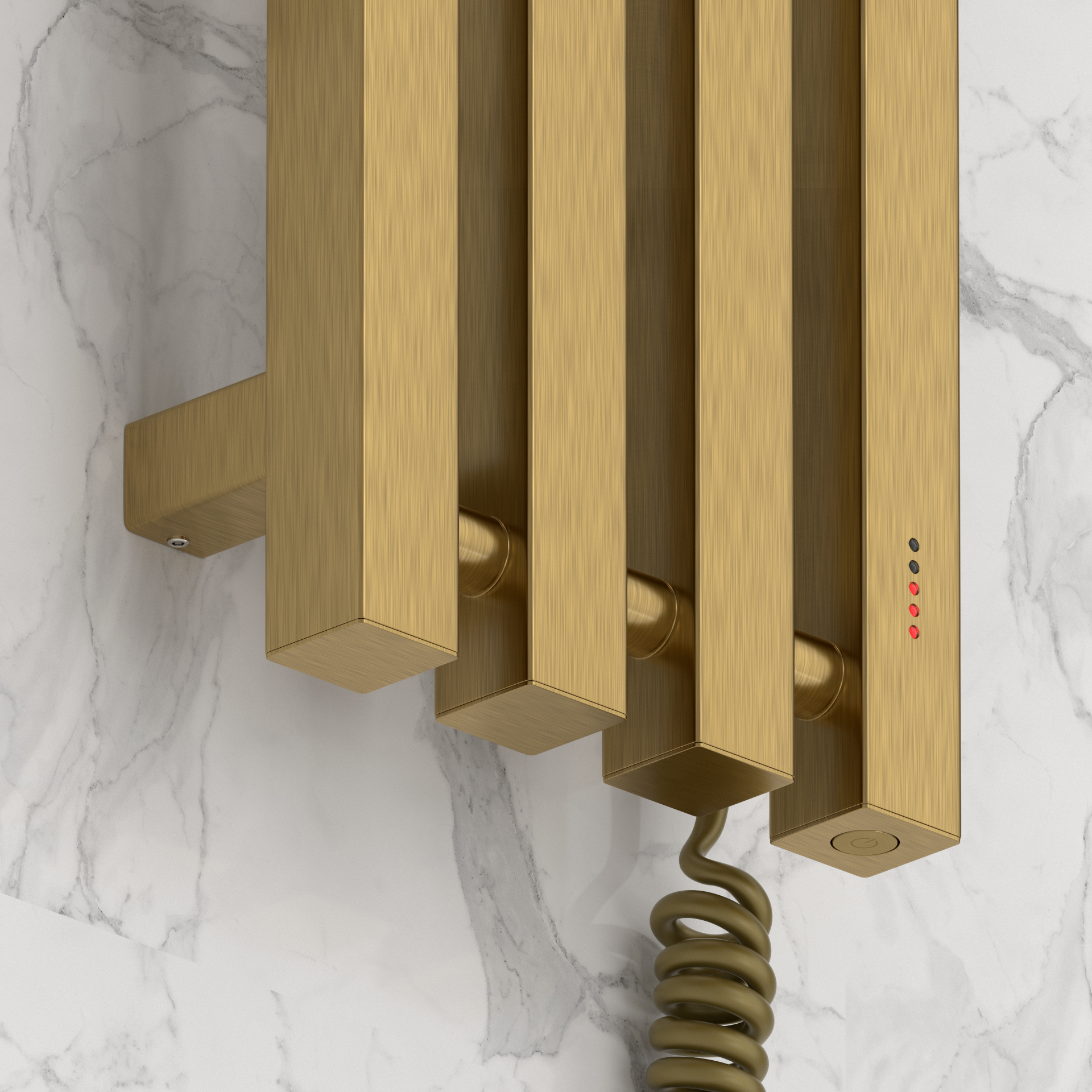 Электрические полотенцесушители Сунержа DESIGN ЭПС "САТЕРЛЕНД 4.0" 1200х150 правый (Состаренная латунь)