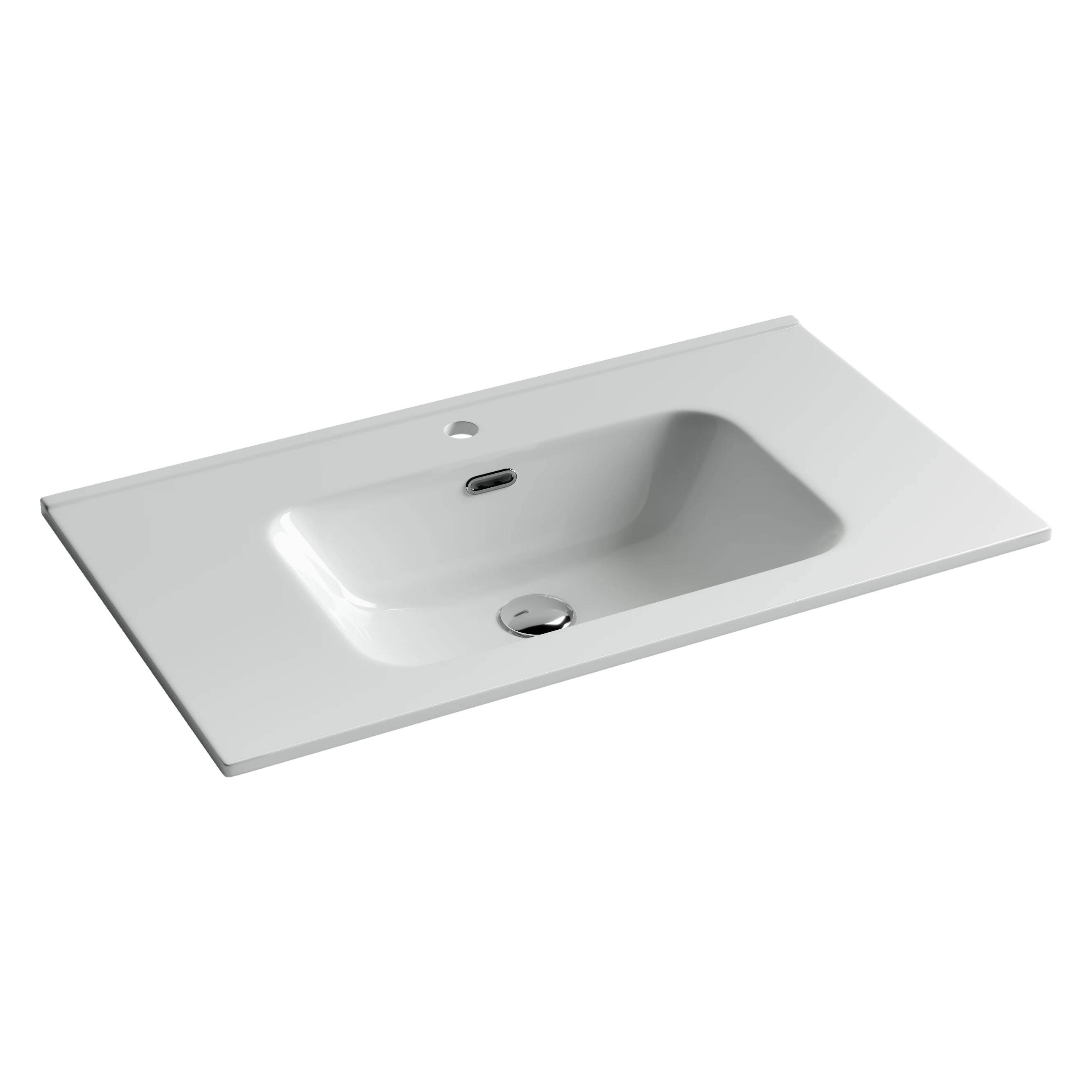 Раковина-столешница Ceramicanova Элемент (Element) CN7005 80x47x18 белый глянцевый