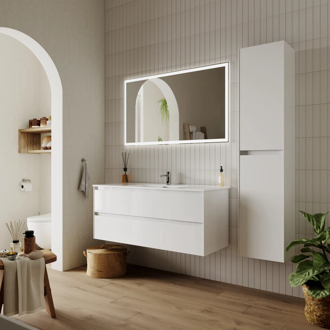 Тумба под раковину Sancos Сто (Cento) CN120-1W 120x45x50 белый глянцевый