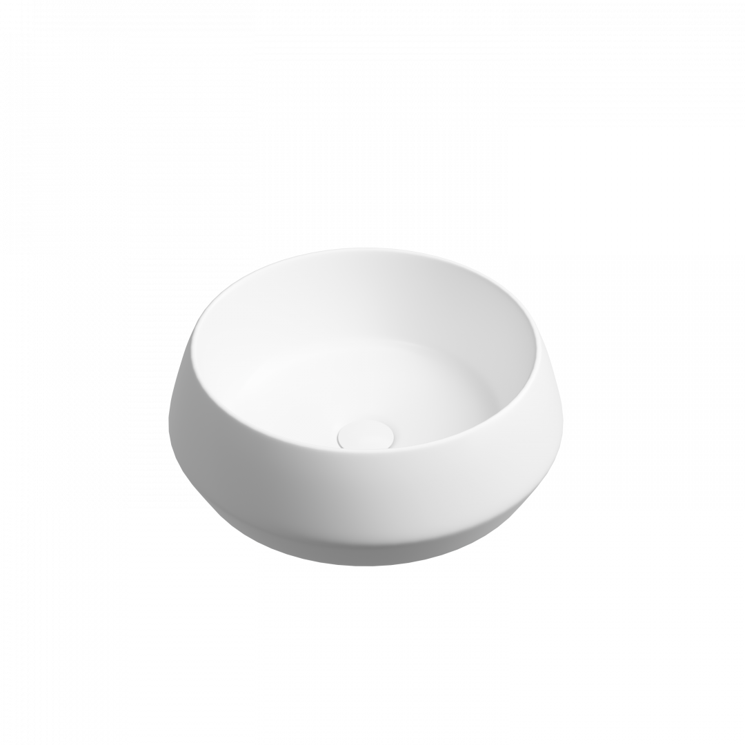 Раковина CERAMICANOVA Maya накладная круглая 400x400x140 белый матовый CN12004MW