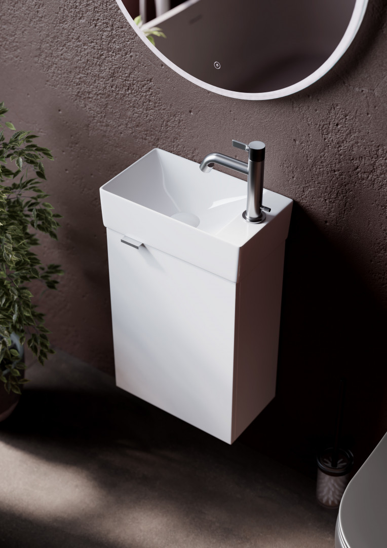 Тумба под раковину Sancos Мини (Mini) MN35WR 35x20x50 белый глянцевый
