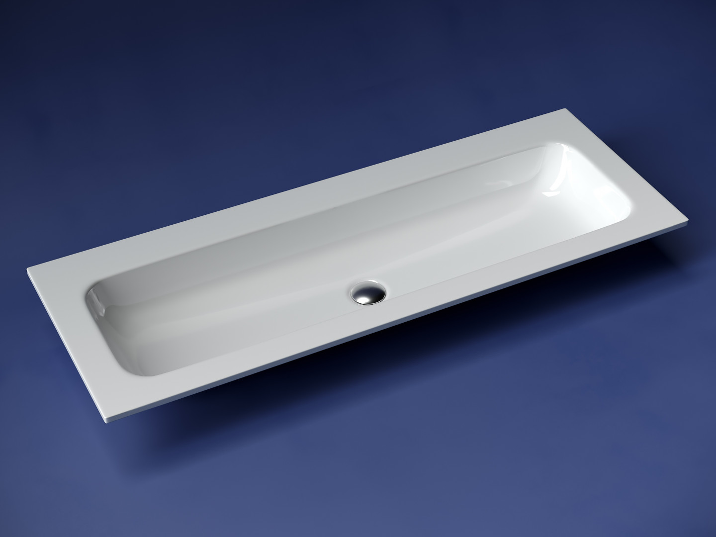 Раковина-столешница Ceramicanova Грация (Grace) CN7016wx 120x46x14 белый глянцевый
