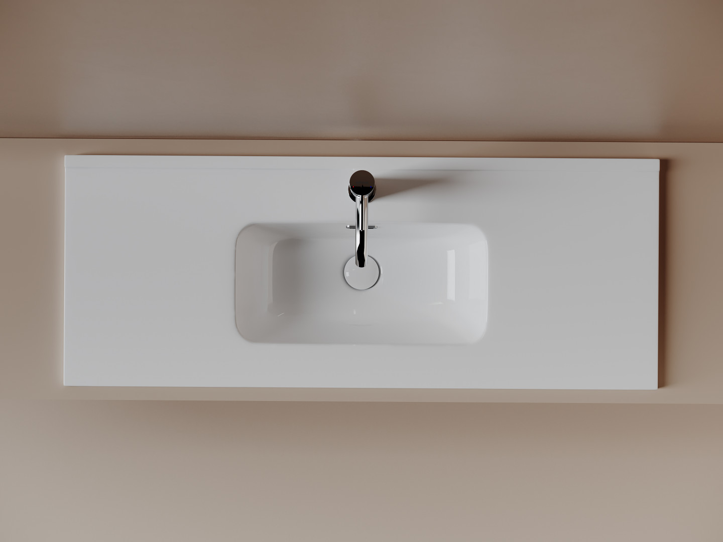 Раковина-столешница Ceramicanova Компакт (Compact) CN7027 100x40x17 белый глянцевый