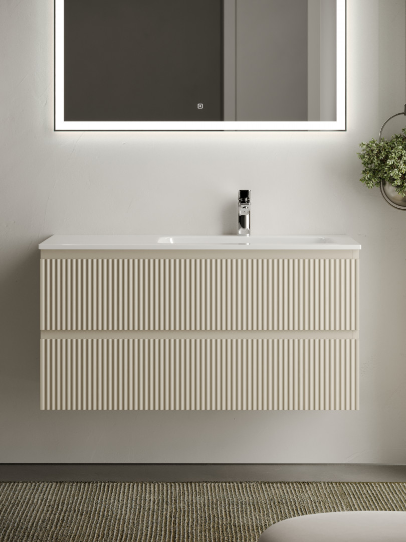 Тумба под раковину Sancos Сноб Р (Snob R) SNR100RCE 100x45x50 бежевый матовый (beige soft)