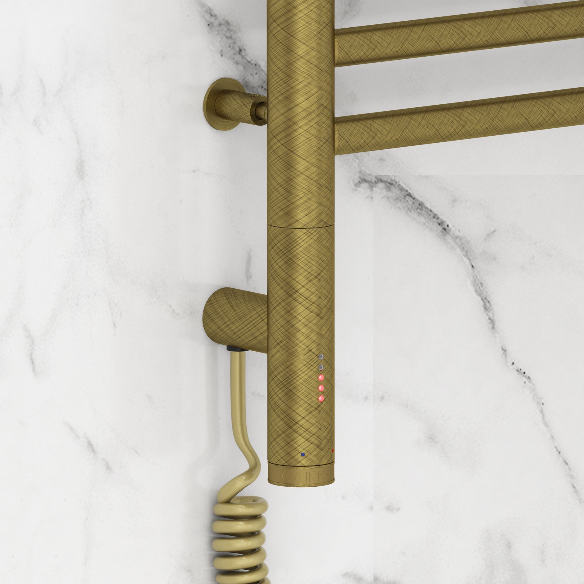 Электрические полотенцесушители Сунержа DESIGN РЭБ "БОГЕМА 3.0" 1П 600х400 / МЭМ левый (Состаренная бронза) - фото 3