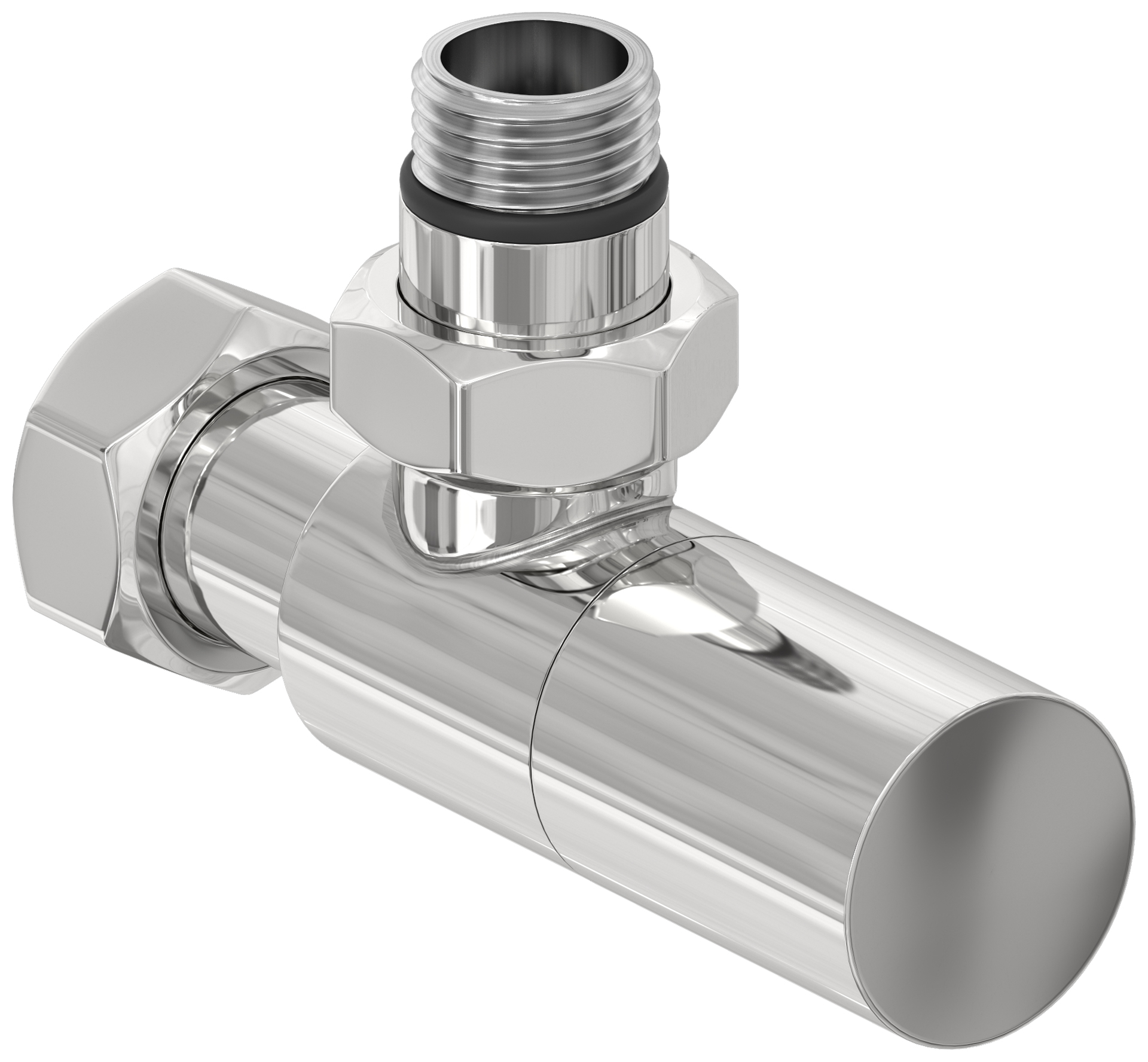 Комплектующие Сунержа DESIGN Вентиль угловой (цилиндр) G 1/2" НР х G 3/4" НГ (Без покрытия)