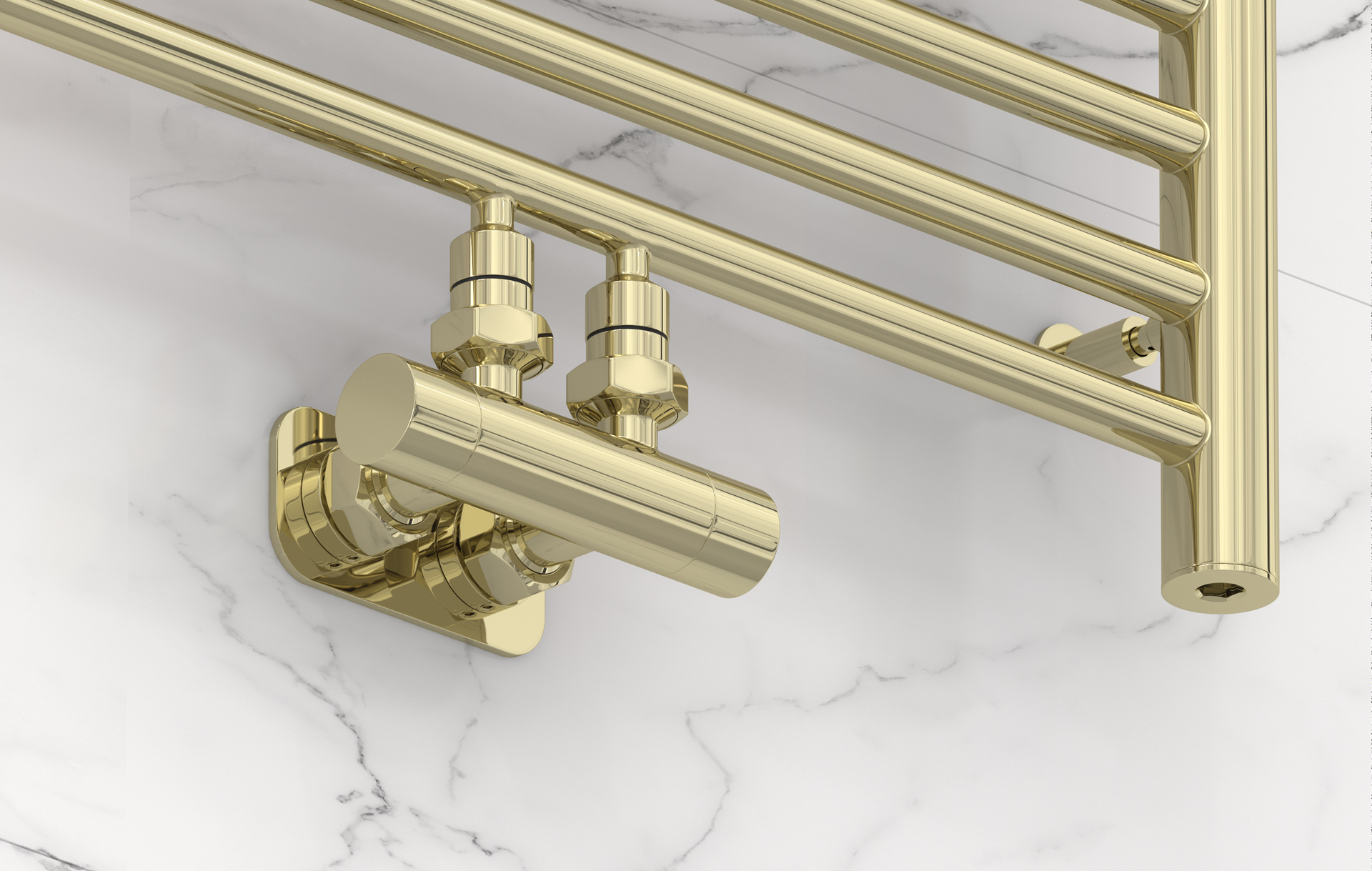 Комплектующие Сунержа DESIGN Вентиль 2х1/2" угловой скрытый-скрытый EU50 (Шампань)