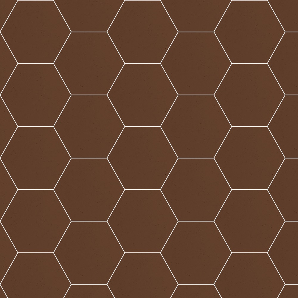 Метлахская плитка Luxemix коричневый hex_10x11_mbr02