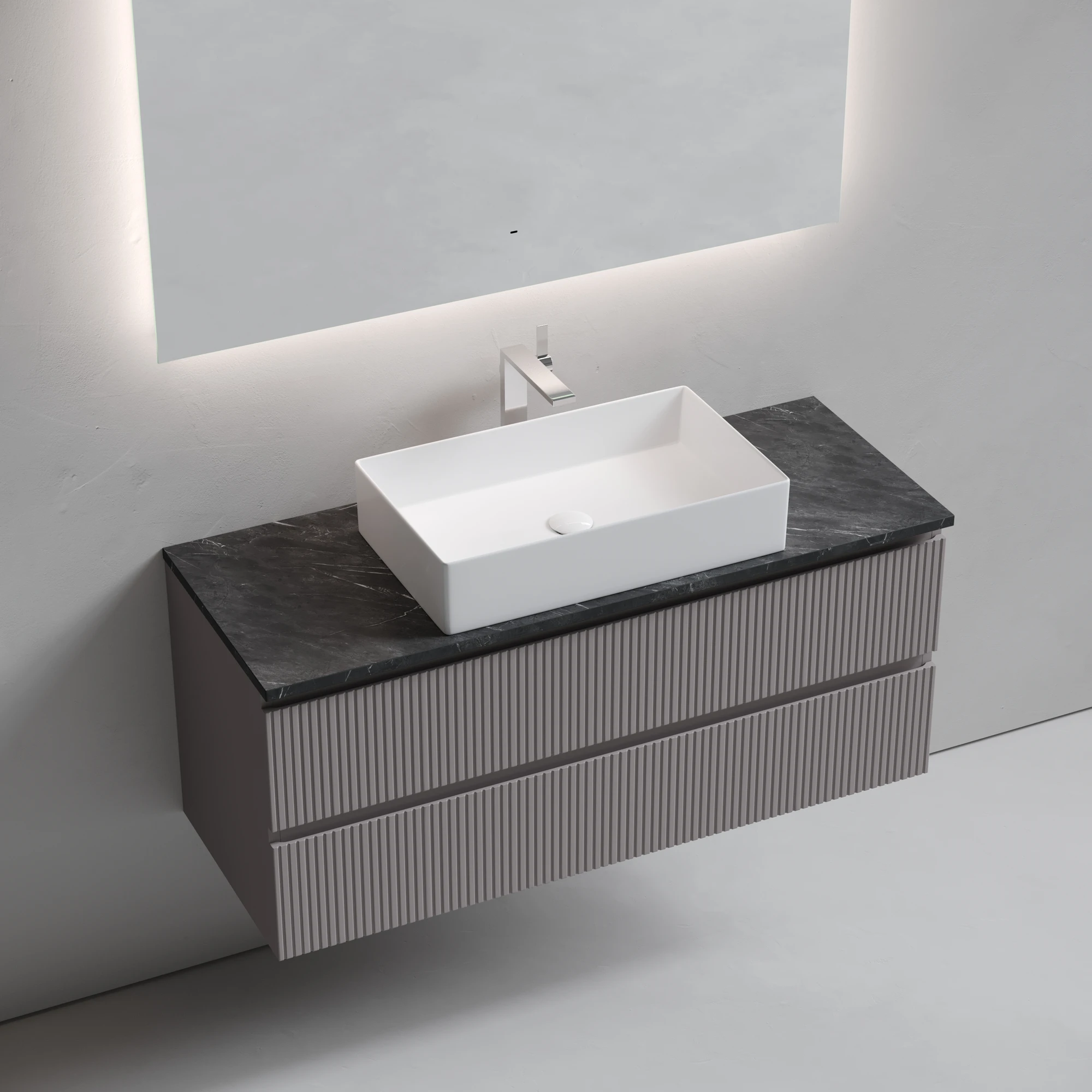 Тумба под столешницу Sancos Сноб T (Snob T) SNT120SM 120x45x50 пыльная роза (doha soft)