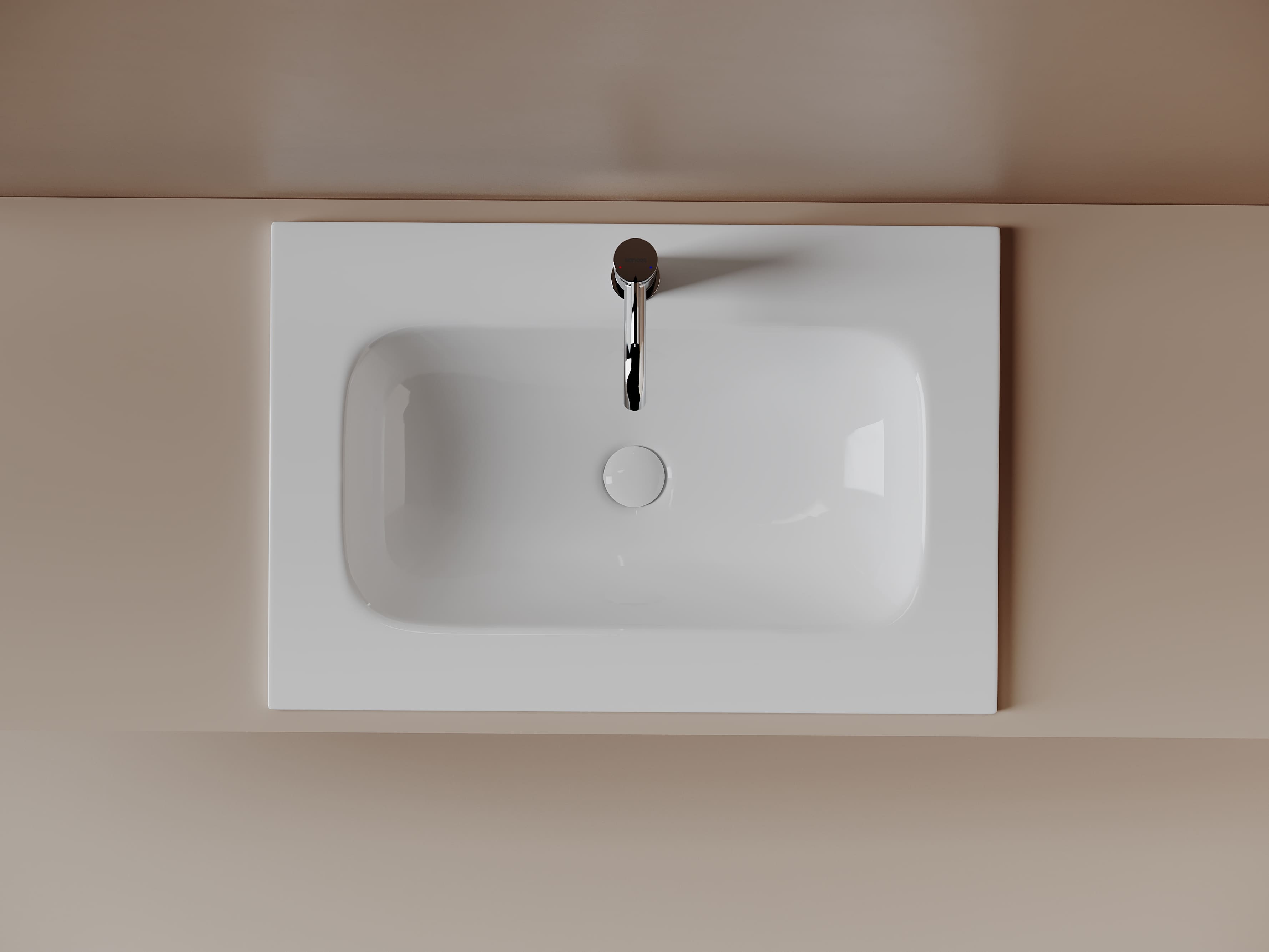 Раковина-столешница Ceramicanova Грация (Grace) CN7031 70x14x46 белый глянцевый - фото 3