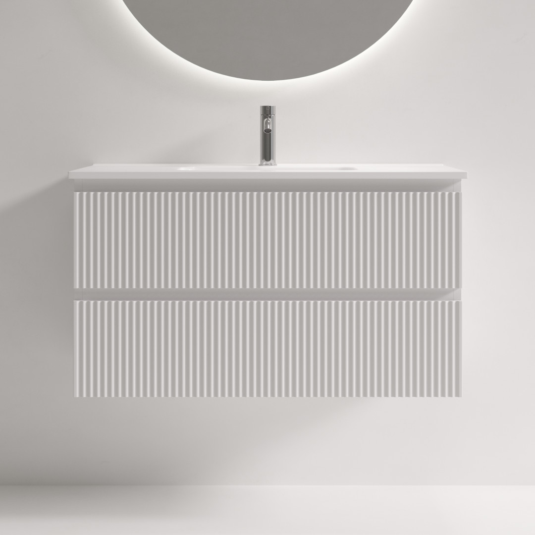 Тумба под раковину Sancos Сноб Р 390 (Snob R 390) SNR90/39W 90x40x50 белый матовый (bianco) - фото 5