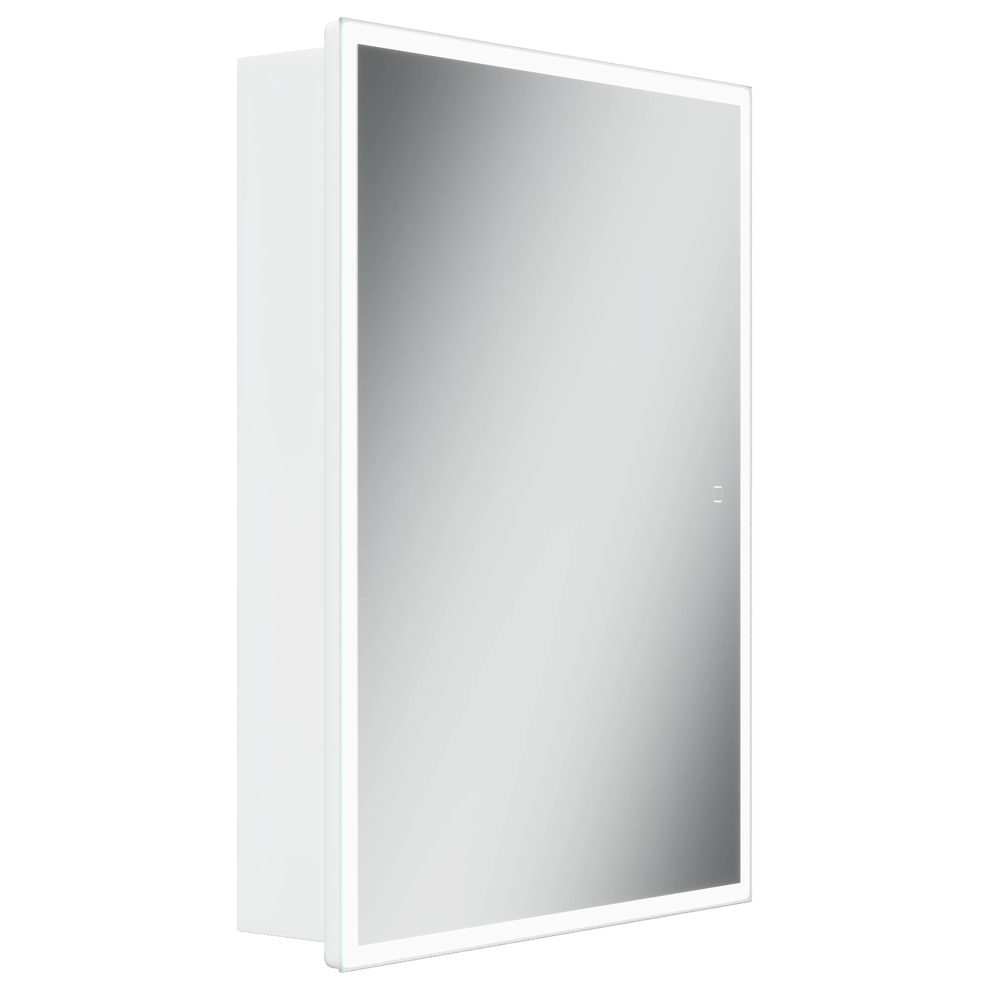 Зеркальный шкаф Sancos Куб (Cube) CU600 60x80 с подсветкой, белый глянцевый