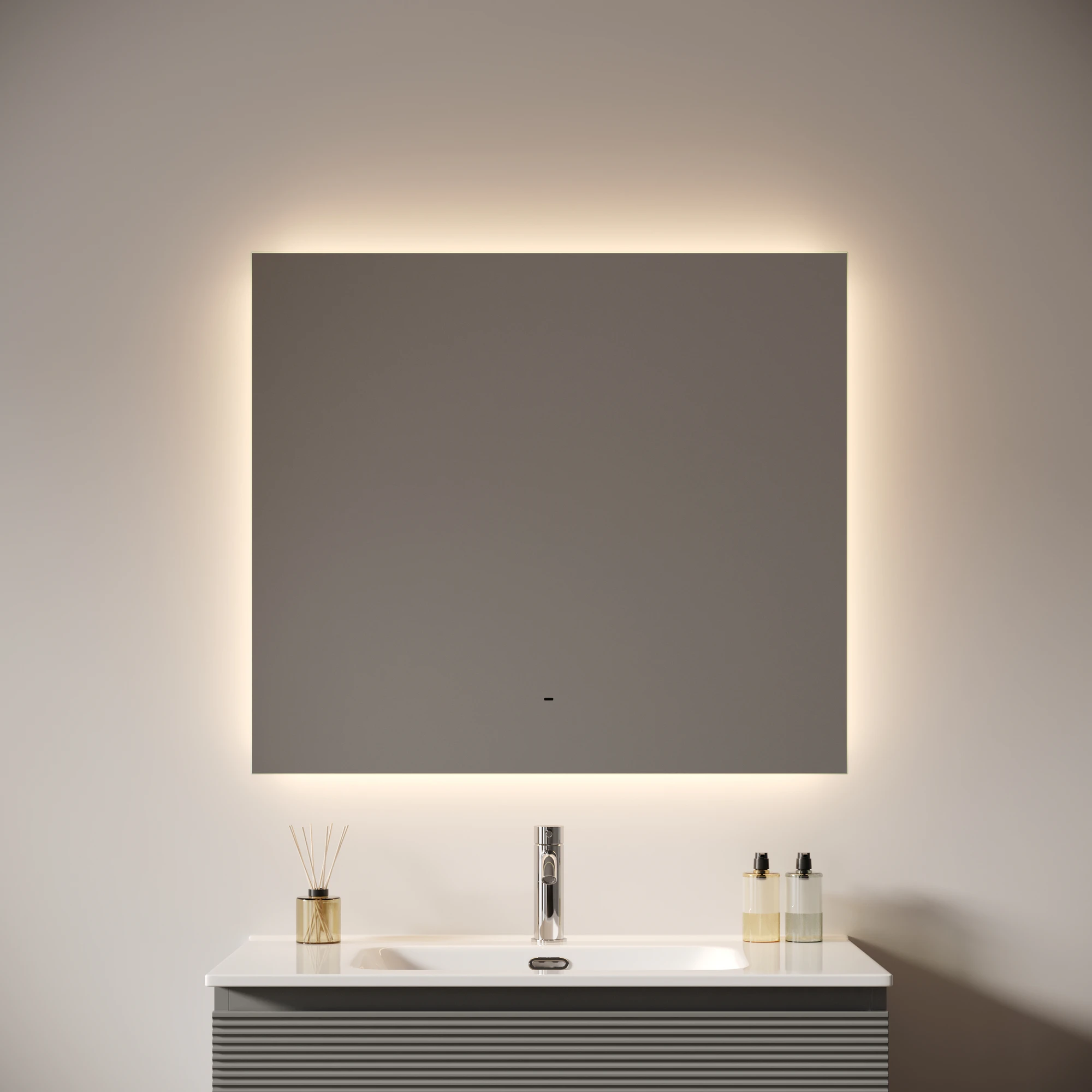 Зеркало Sancos Поле 2.0 (Square 2.0) SQ2.800 80x70 с подсветкой