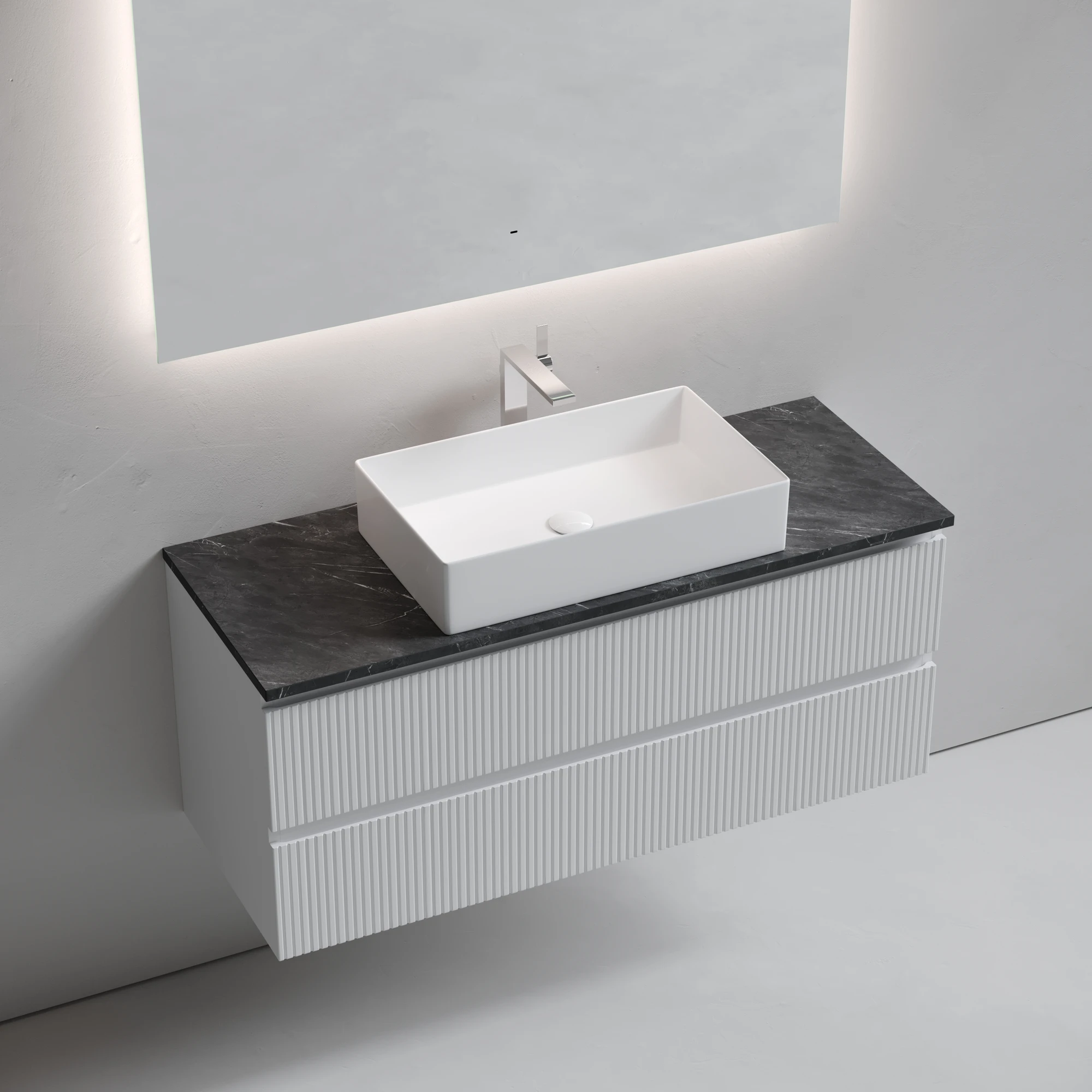 Тумба под столешницу Sancos Сноб T (Snob T) SNT120W 120x45x50 белый матовый (bianco)