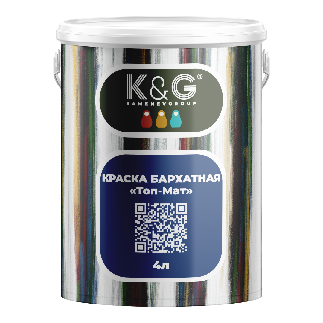 Краска Kamenevgroup Бархатная "Топ-Мат" 1л