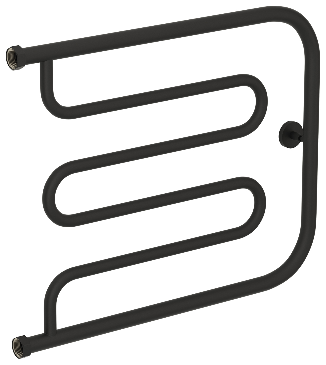 Водяные полотенцесушители Сунержа DESIGN ВПС "Лира+" 500х650 Н. Г. 1" (Тёмный титан муар)