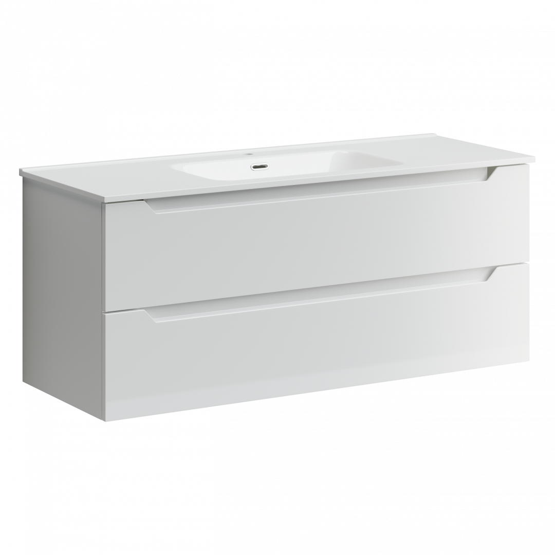 Тумба под раковину Sancos Норма 2.0 (Norma 2.0) NR2.0120-1W 120x45x50 белый глянцевый