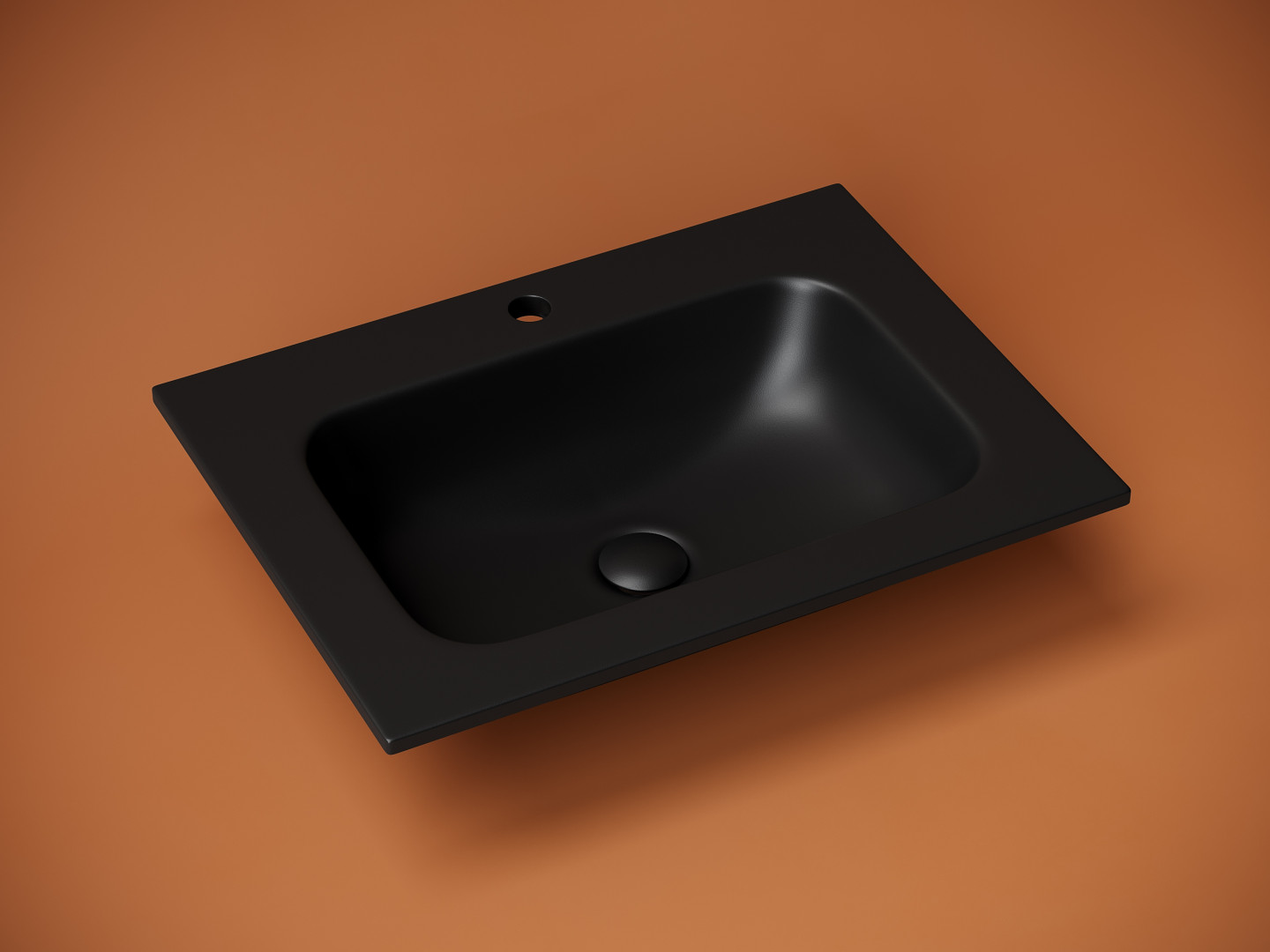 Раковина-столешница Ceramicanova Грация (Grace) CN7011MB 60x46x14 черный матовый