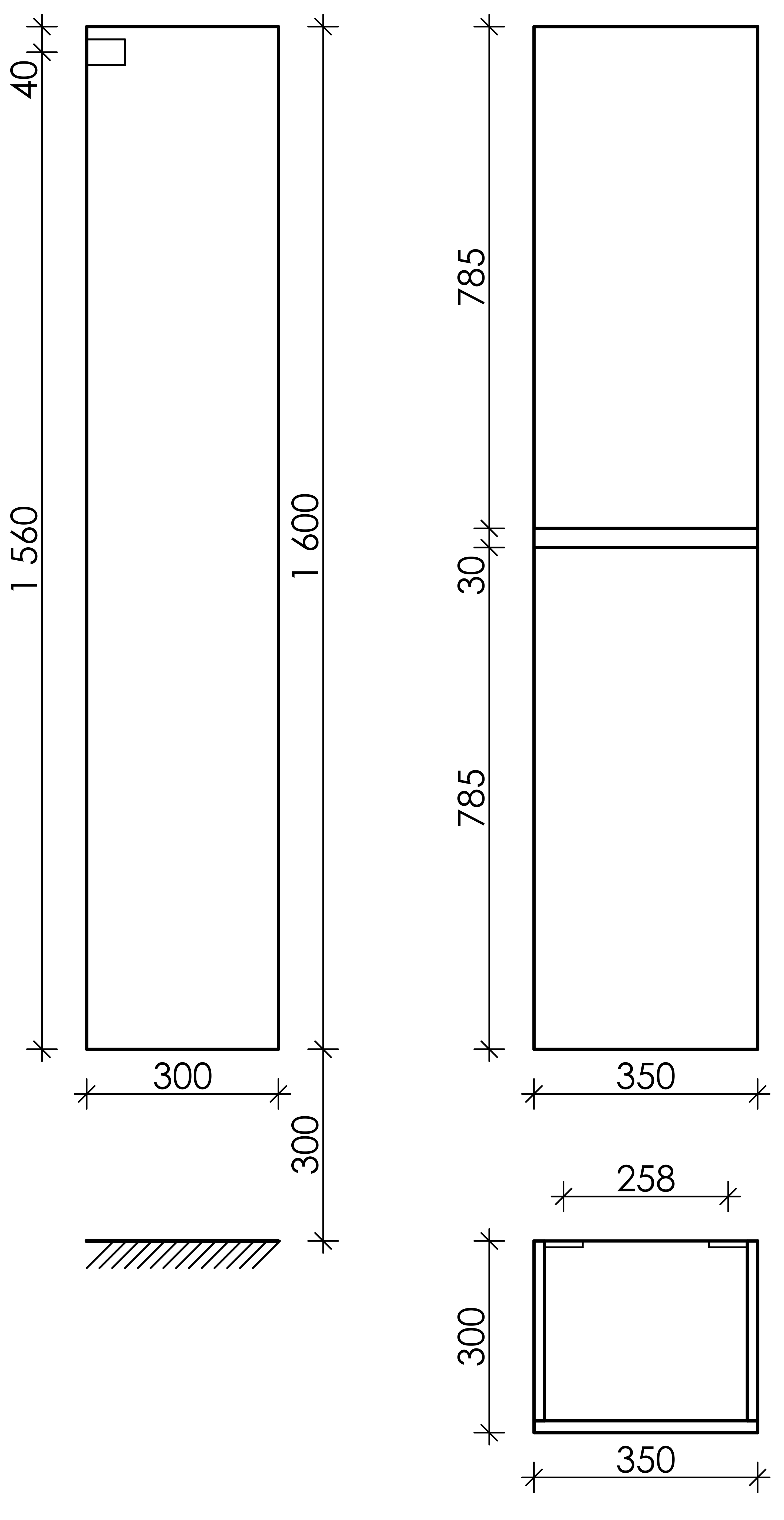 Шкаф-пенал Sancos Урбан (Urban) PUR35EG 35x30x160 дуб галифакс натуральный - фото 6