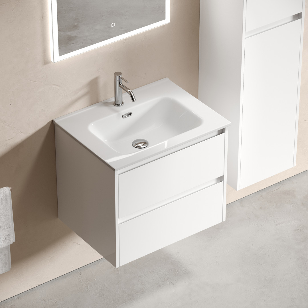 Тумба под раковину Sancos Либра (Libra) LB60W 60x45x50 белый глянцевый - фото 5