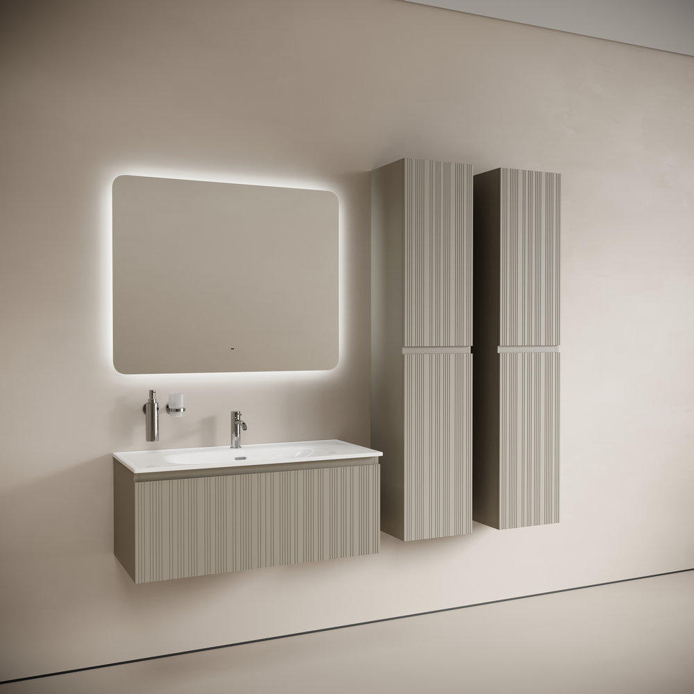 Тумба под раковину Sancos Код (Code) CD100GP 100x45x40 серая платина
