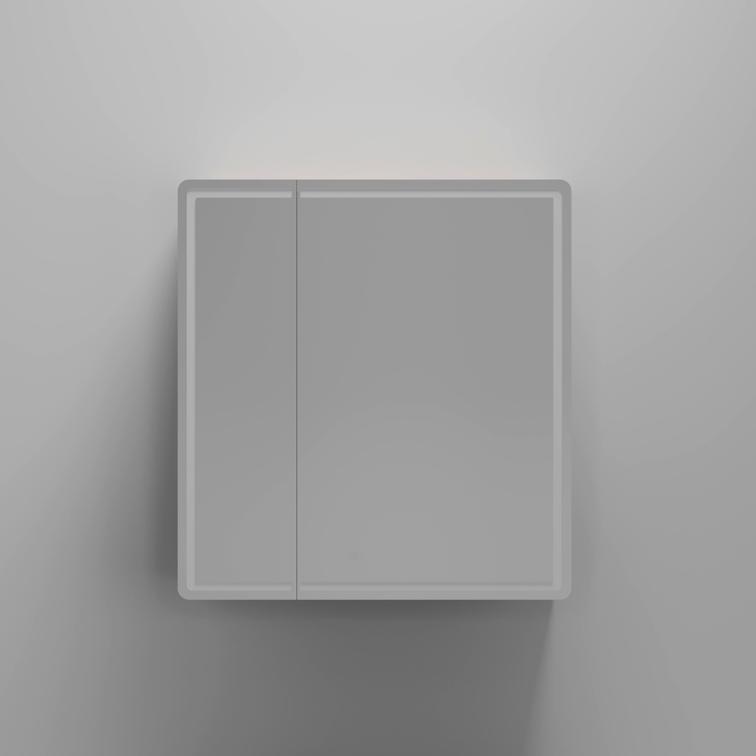 Зеркальный шкаф Sancos Блик (Mirror) MI70EG 70x75 с подсветкой, дуб галифакс натуральный