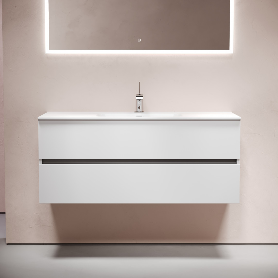 Тумба под раковину Sancos Урбан (Urban) UR120-1W 120x45x55 белый глянцевый