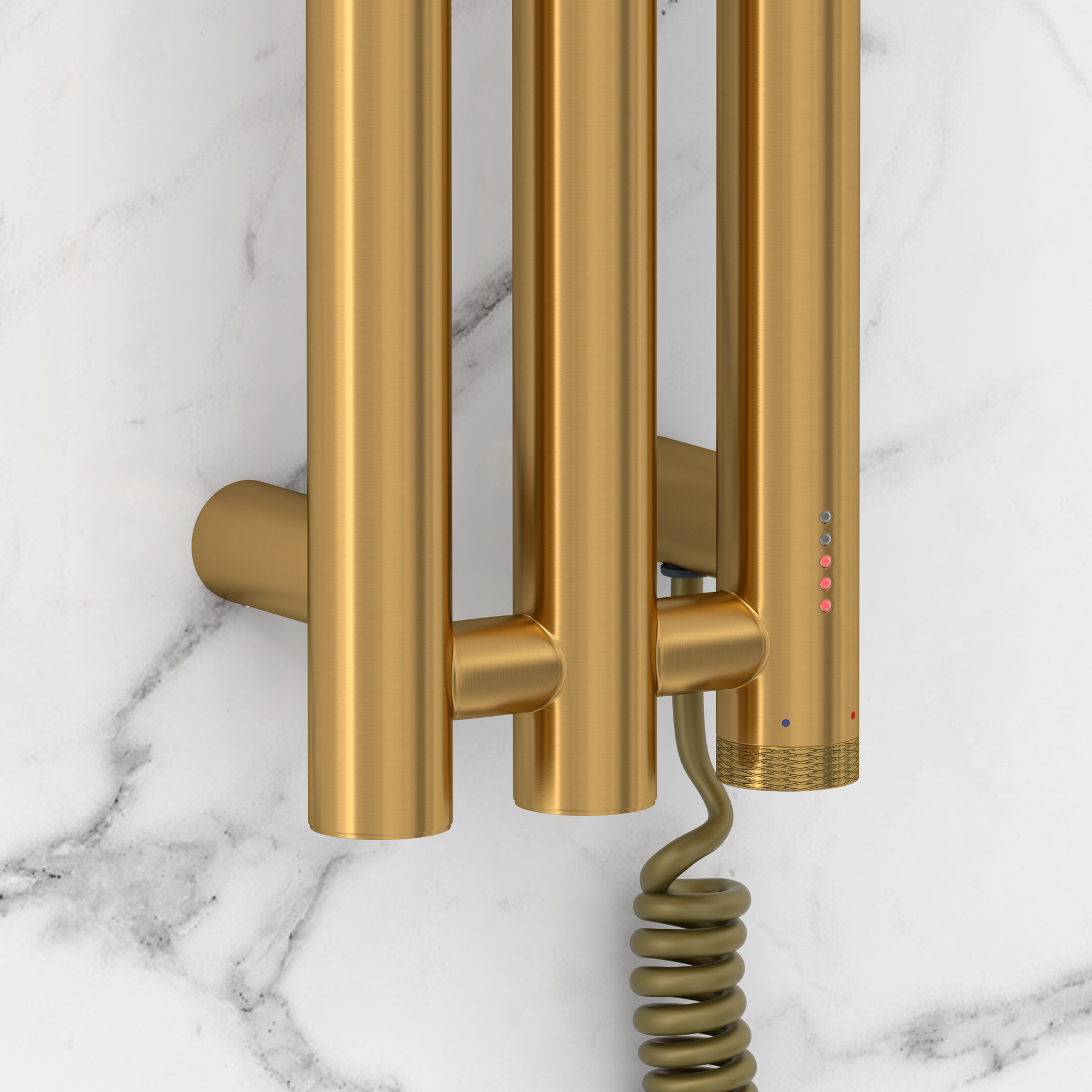 Электрические полотенцесушители Сунержа DESIGN ЭПС "ТЕРЦИЯ 4.0" 1200х106 правый (Брашированное золото)