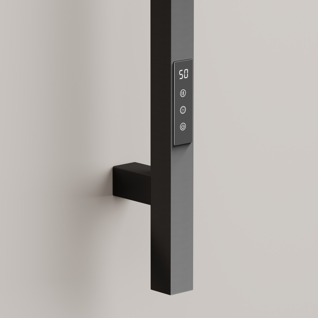 Полотенцесушитель электрический Sancos Линн (Linn) SC13002GG 150x3 I-образный, вороненая сталь
