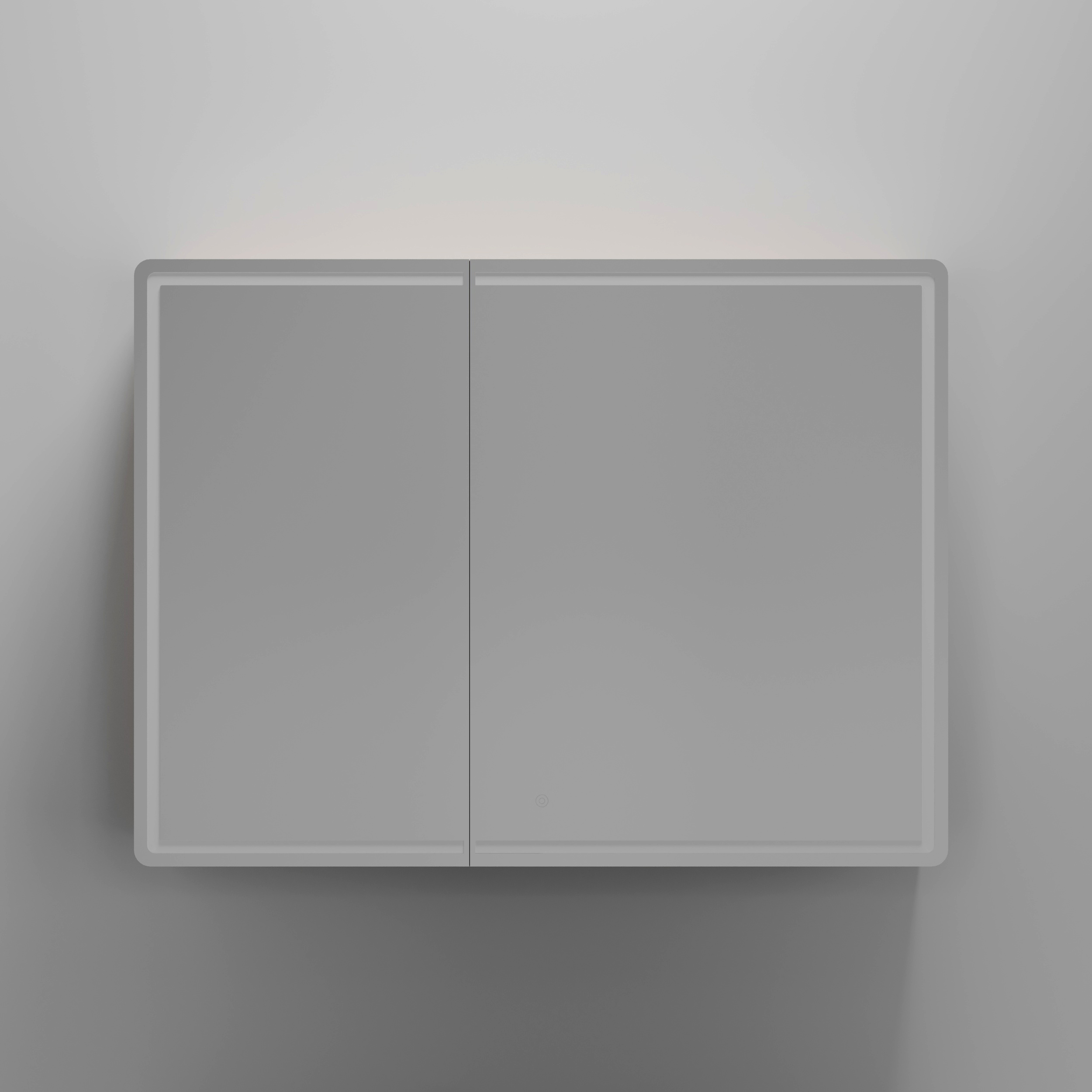 Зеркальный шкаф Sancos Блик (Mirror) MI100EG 100x75 с подсветкой, дуб галифакс натуральный