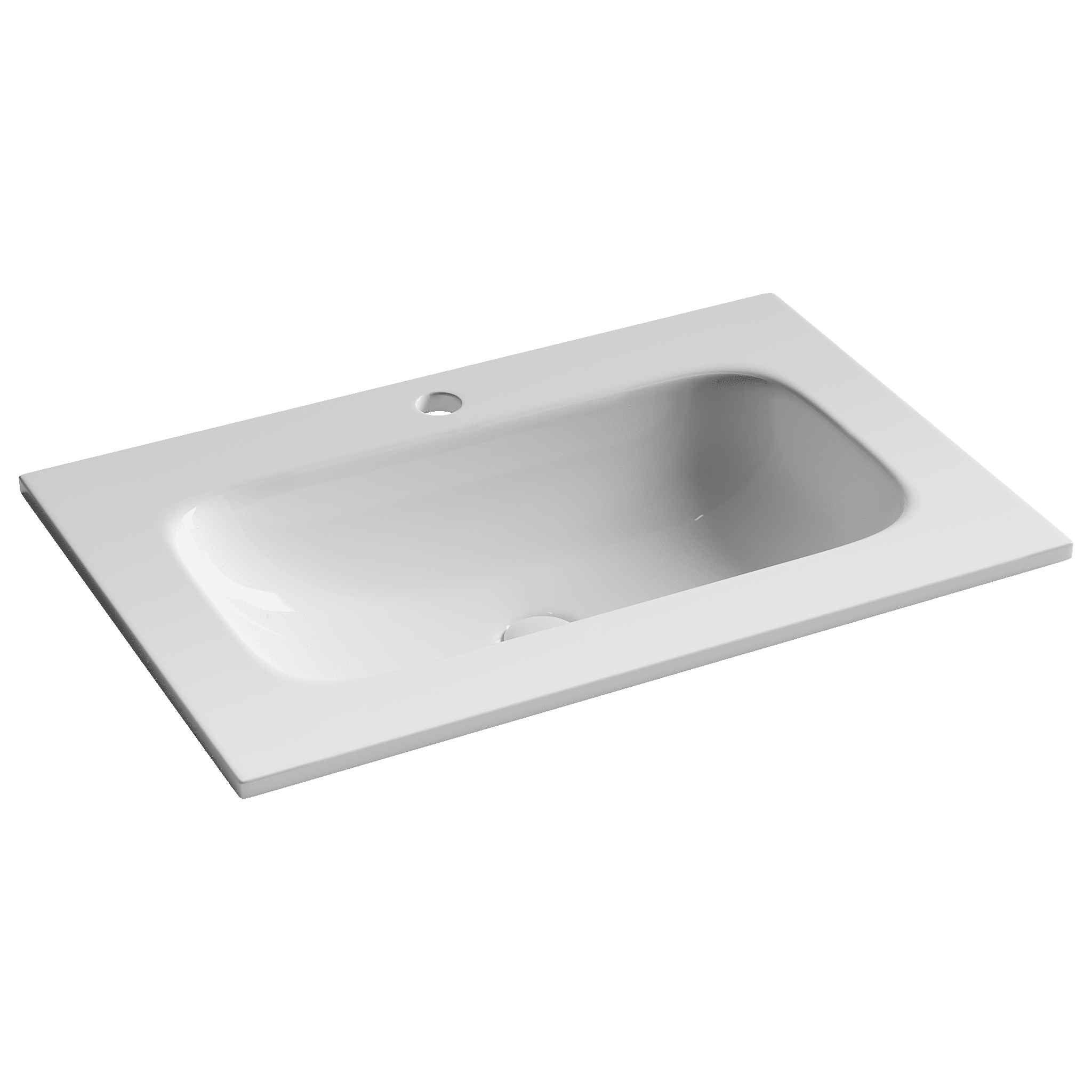 Раковина-столешница Ceramicanova Грация (Grace) CN7031 70x14x46 белый глянцевый