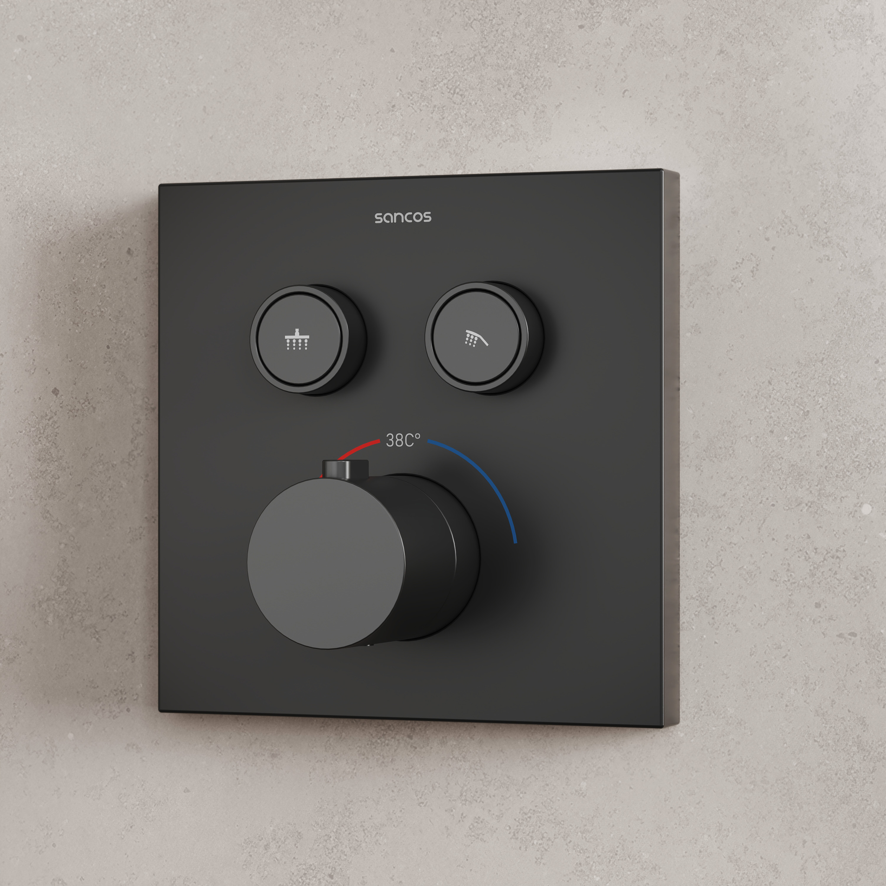 Душевой комплект Sancos Linn SC9022MB с термостатом, черный матовый - фото 5
