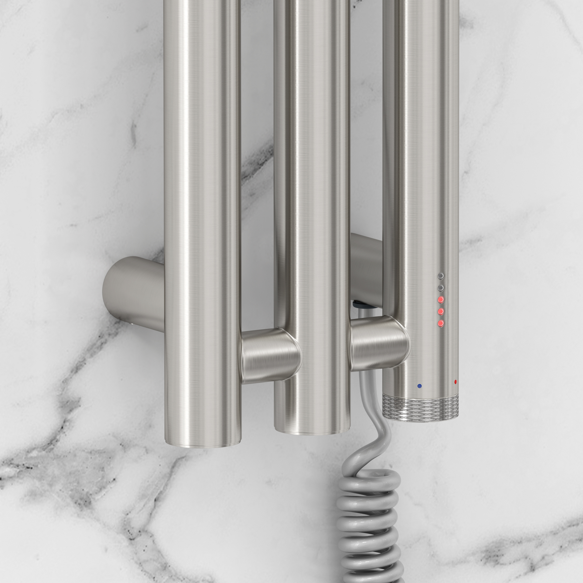 Электрические полотенцесушители Сунержа DESIGN ЭПС "ТЕРЦИЯ 4.0" 1500х106 правый (Брашированная сталь)
