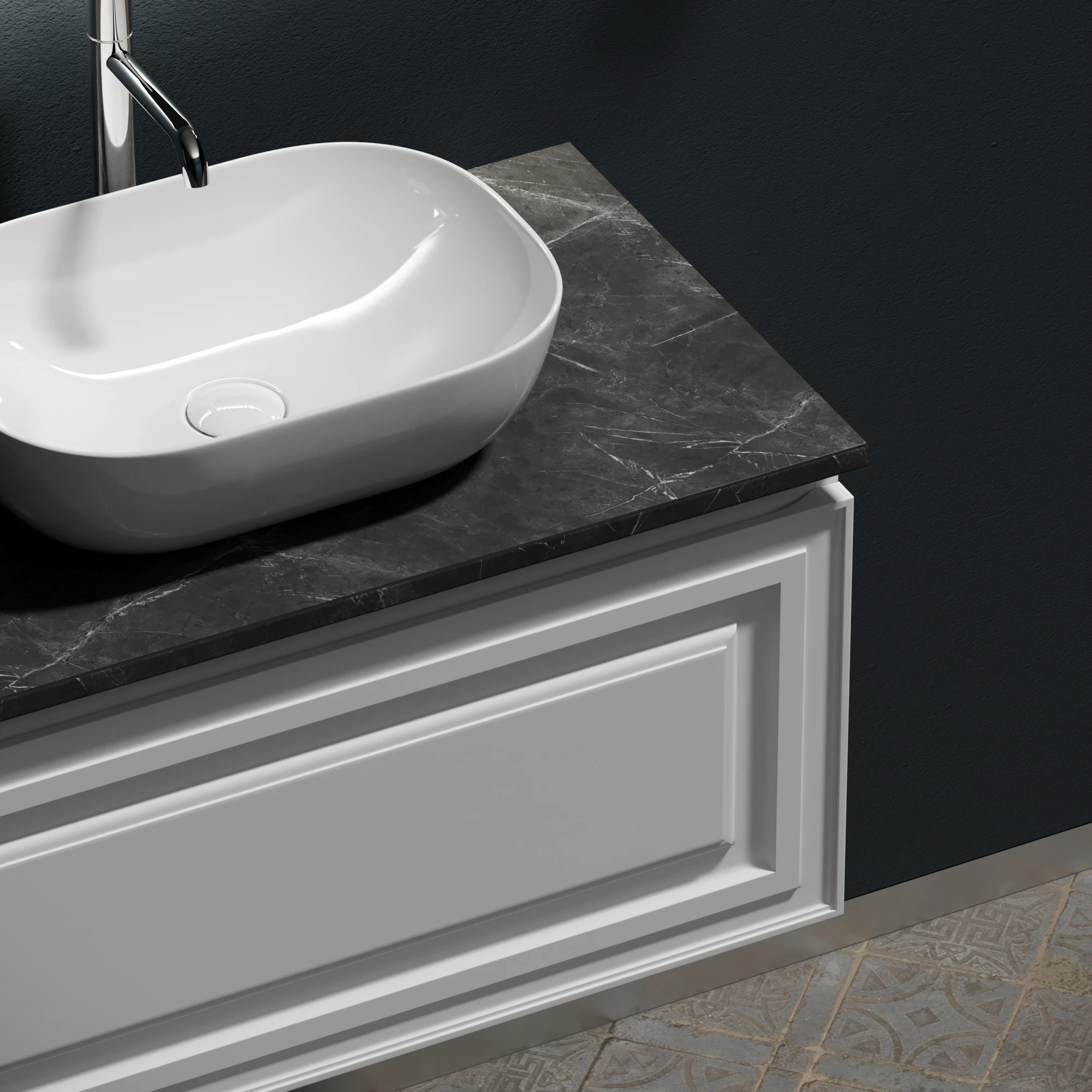Тумба под столешницу Sancos Самая (Very) VR80W 80x45x40 белый матовый (bianco)