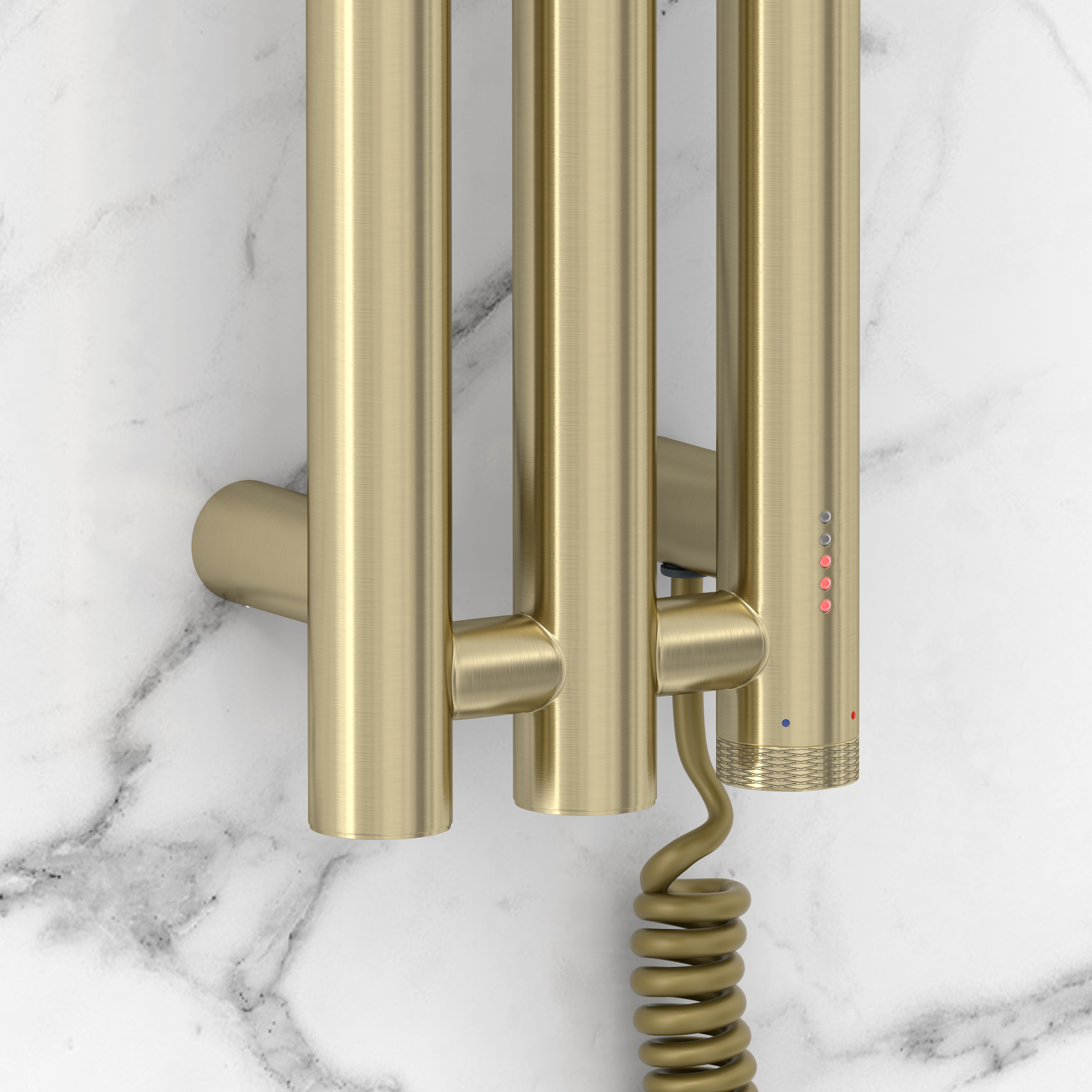 Электрические полотенцесушители Сунержа DESIGN ЭПС "ТЕРЦИЯ 4.0" 1200х106 правый (Брашированная шампань)