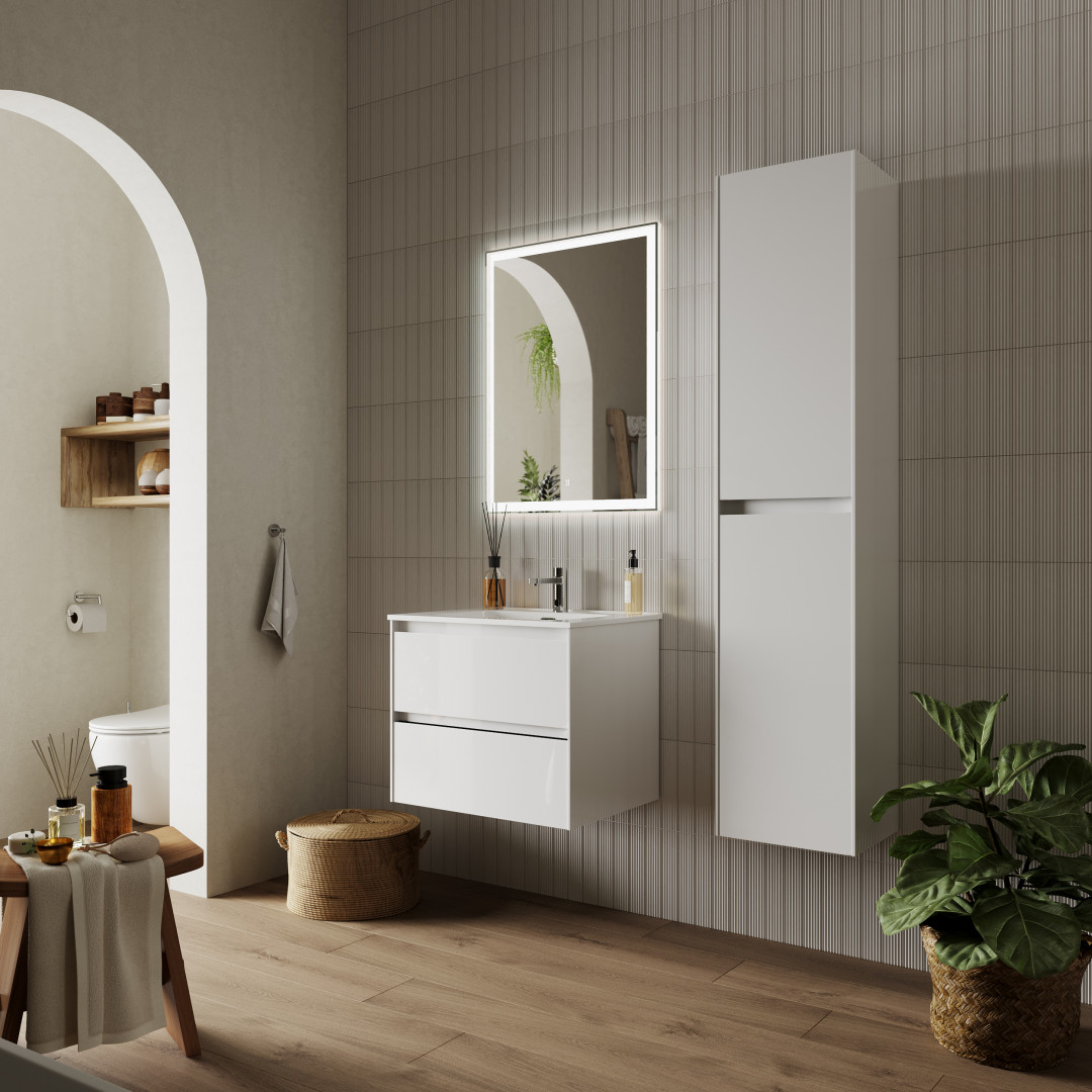 Тумба под раковину Sancos Сто (Cento) CN60W 60x45x50 белый глянцевый