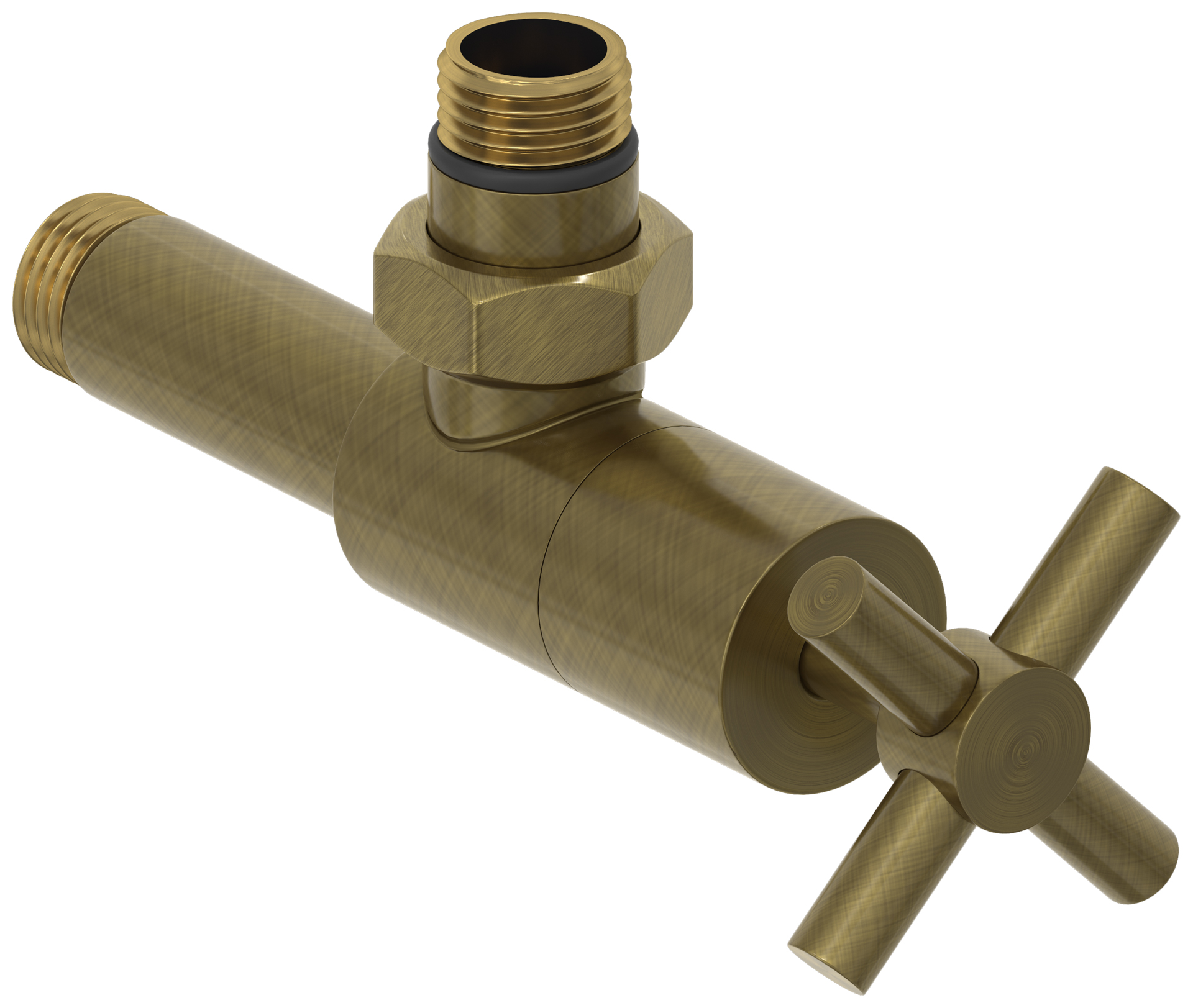 Комплектующие Сунержа DESIGN Вентиль угловой (крест) G 1/2" НР х G 1/2" НР (Состаренная бронза)