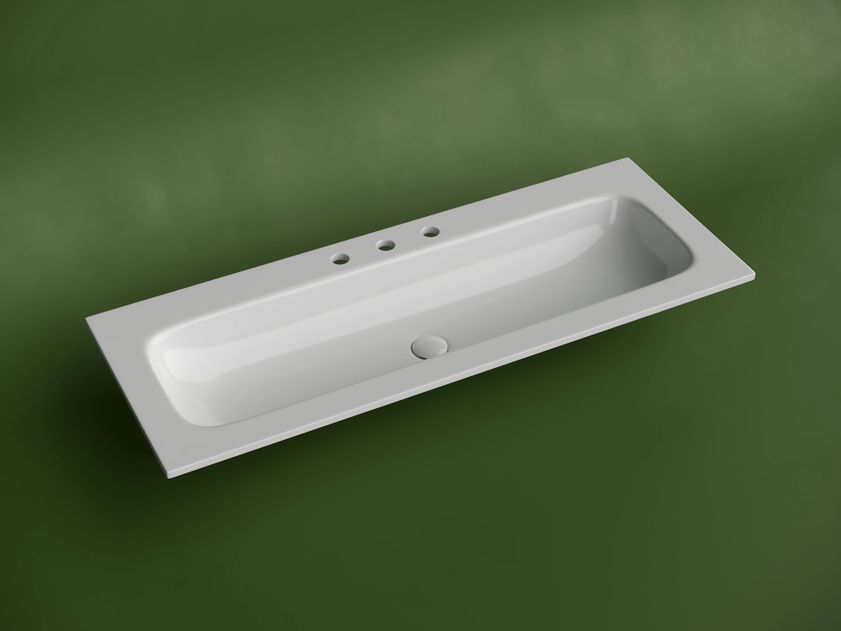 Раковина-столешница Ceramicanova Грация (Grace) CN7024 120x14x46 белый глянцевый