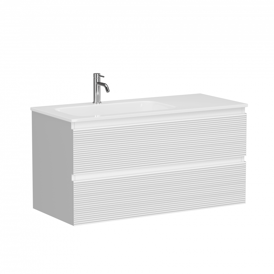 Тумба под раковину Sancos Фолк (Folk) FL100LW 100x45x50 белый матовый (bianco)