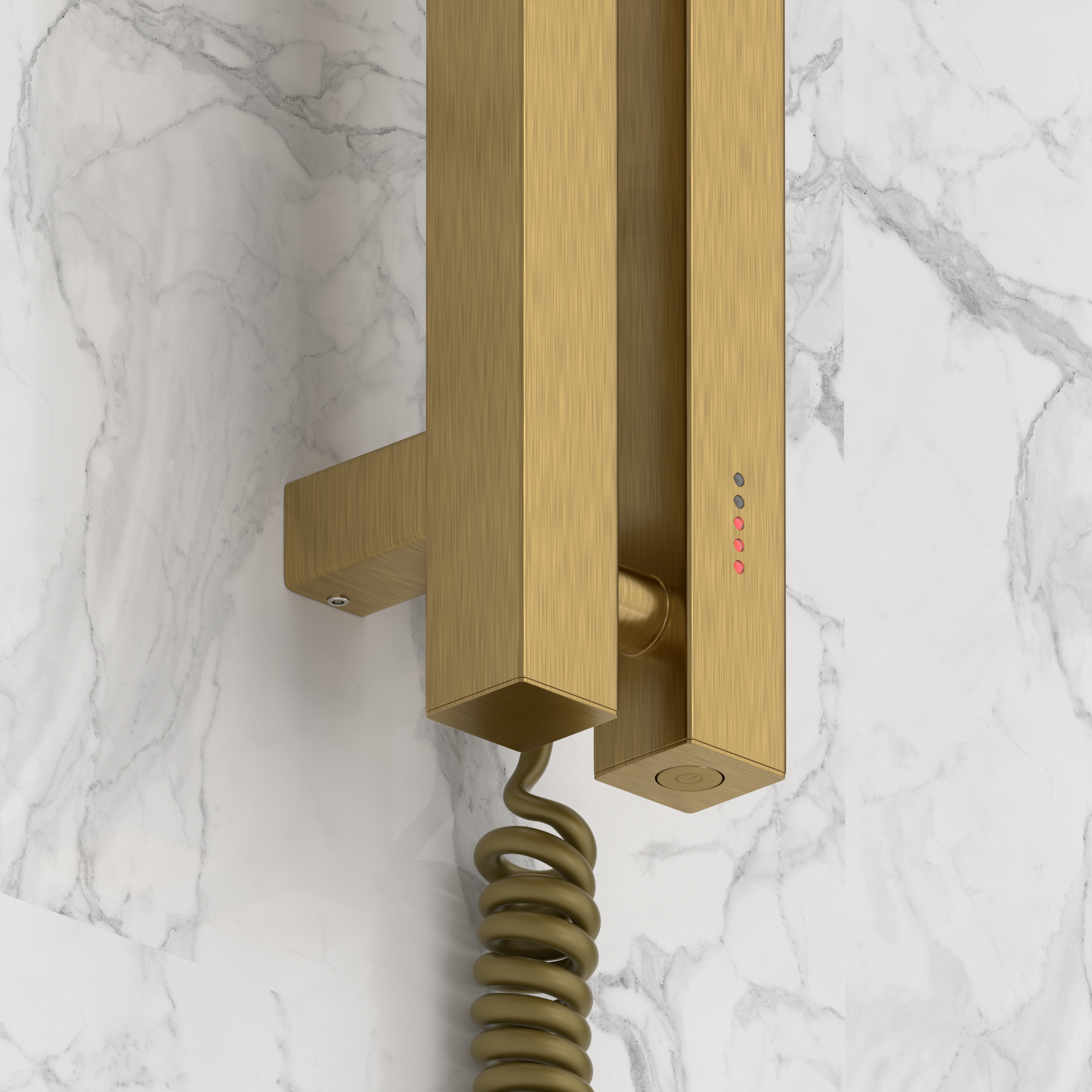 Электрические полотенцесушители Сунержа DESIGN ЭПС "ФЬОРД 4.0" 1200х50 правый (Состаренная латунь)