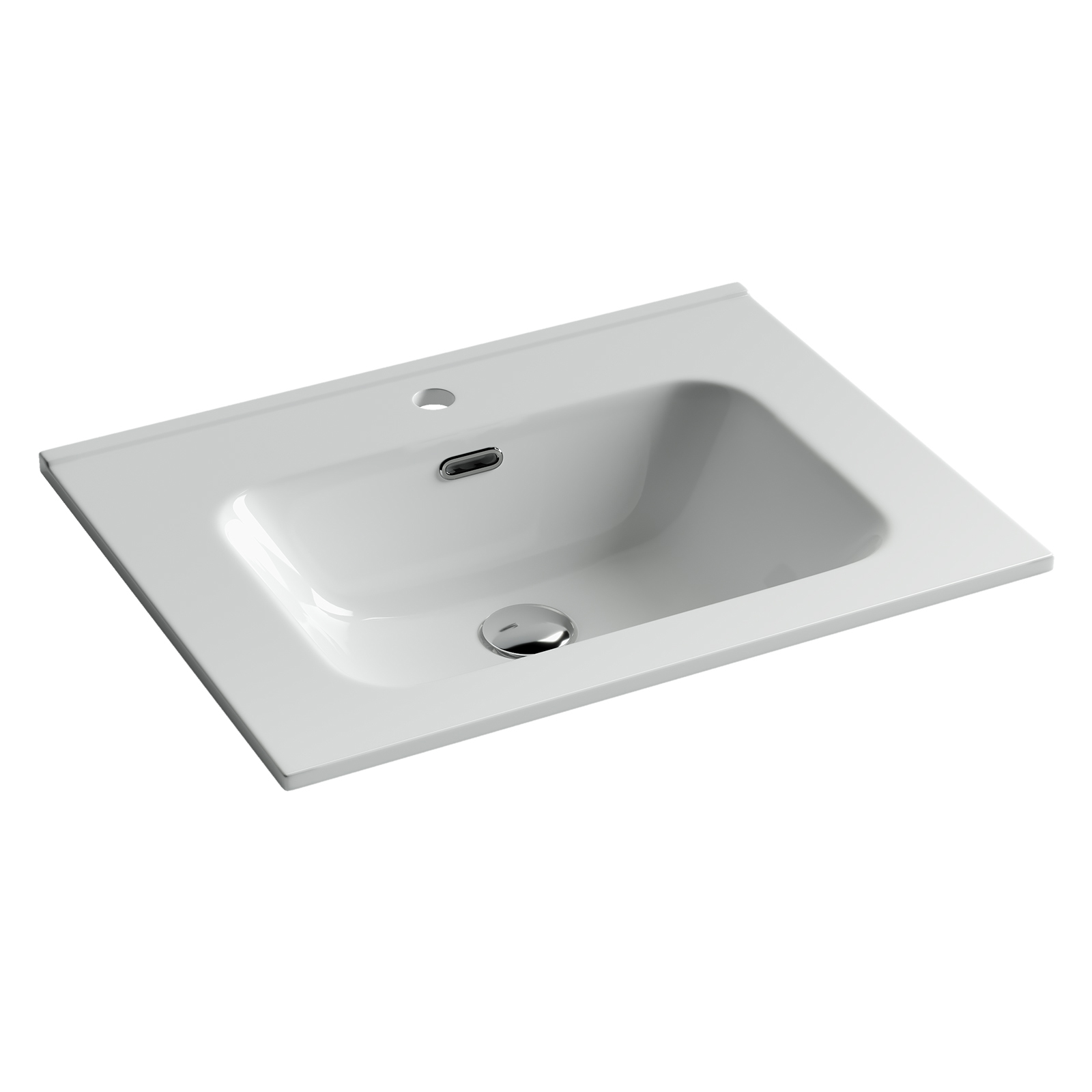 Раковина-столешница Ceramicanova Элемент (Element) CN7001 60x47x18 белый глянцевый