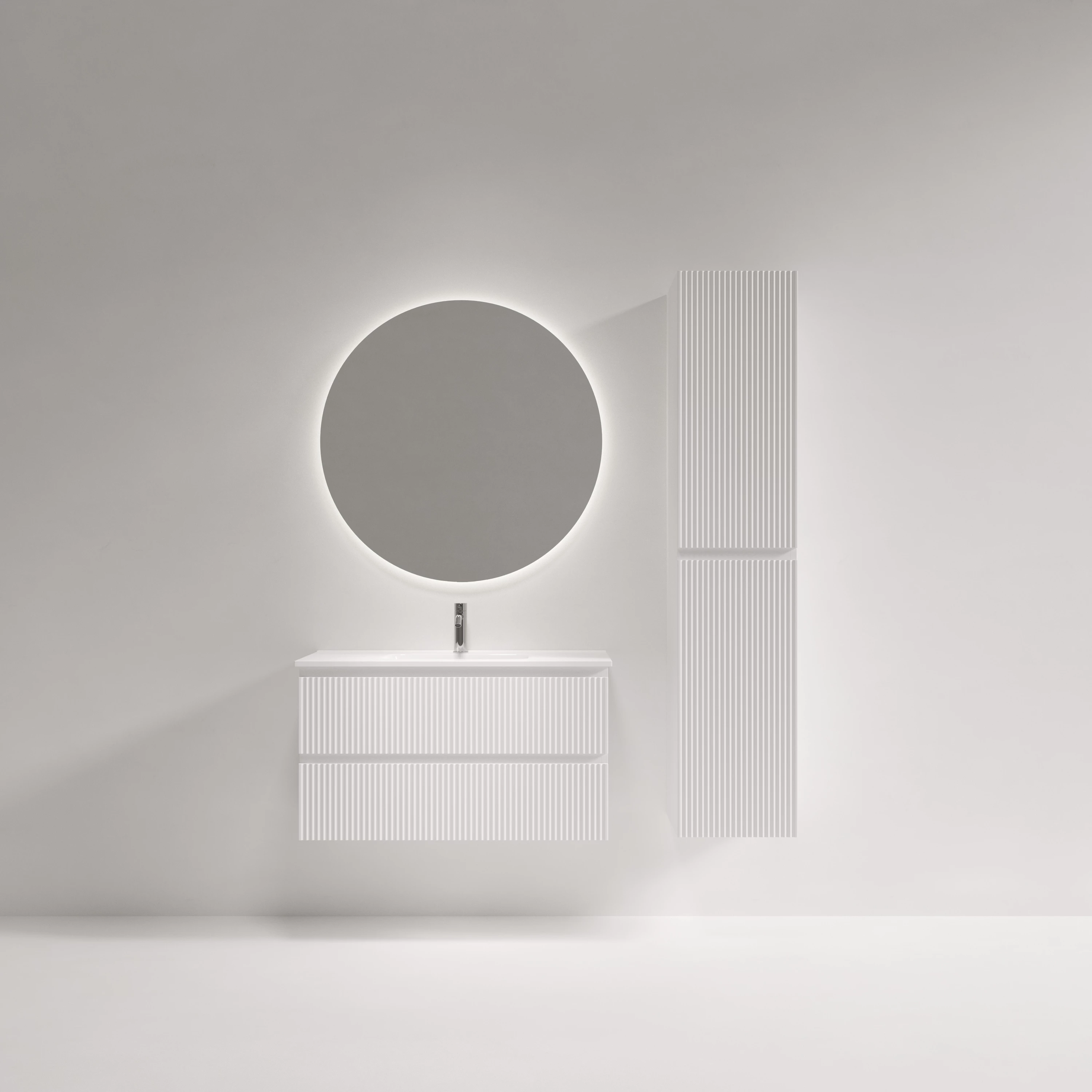 Тумба под раковину Sancos Сноб Р 390 (Snob R 390) SNR90/39W 90x40x50 белый матовый (bianco)