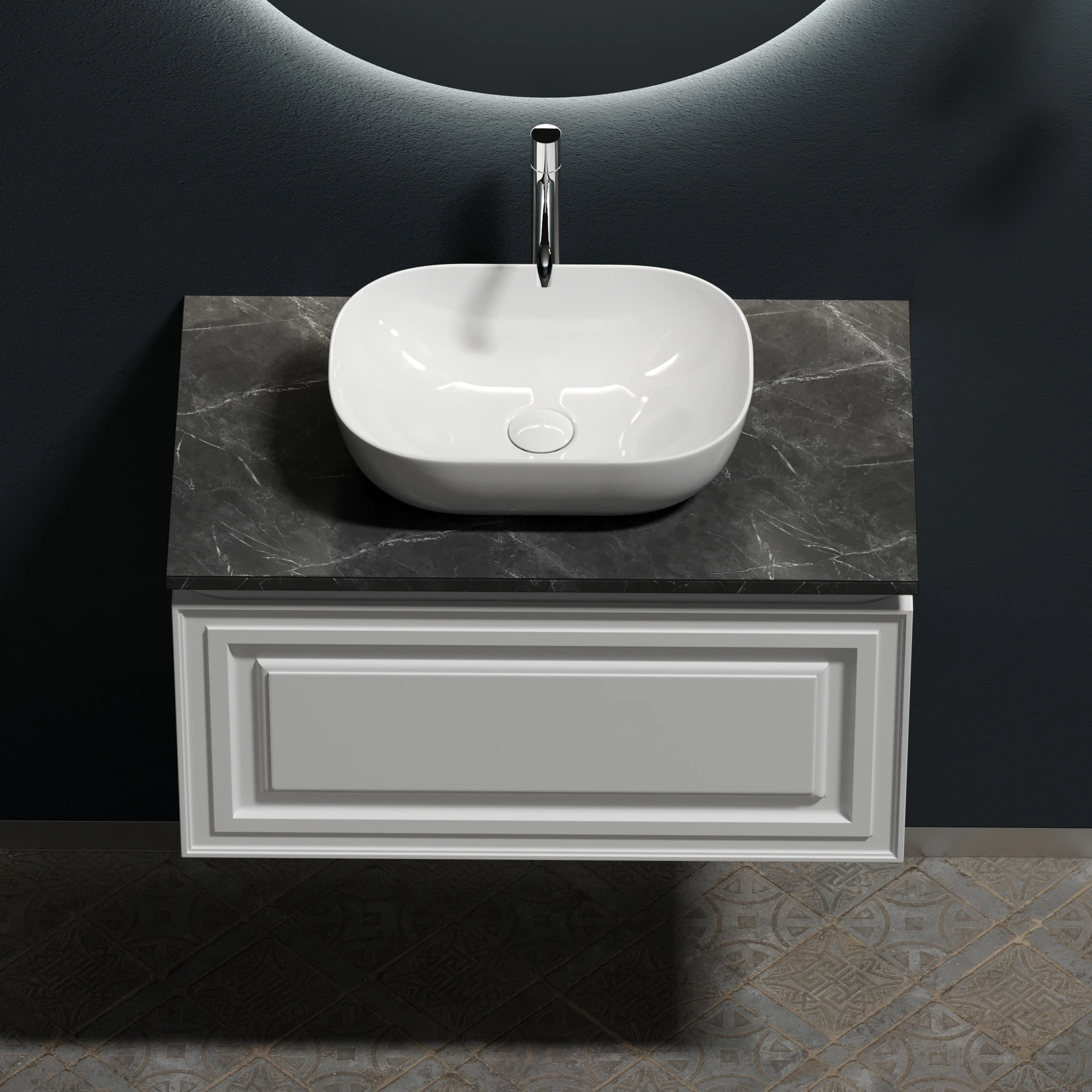 Тумба под столешницу Sancos Самая (Very) VR80W 80x45x40 белый матовый (bianco) - фото 5